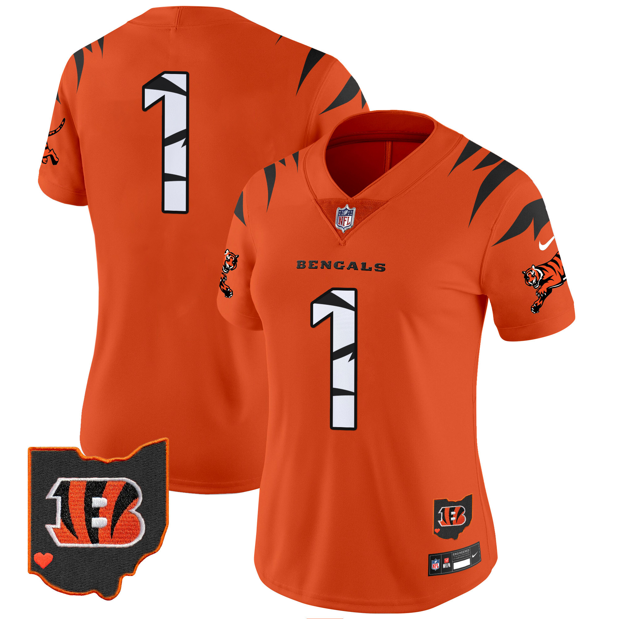 Women's Cincinnati Bengals Special Vapor Limited  Orange Jersey - All Stitched