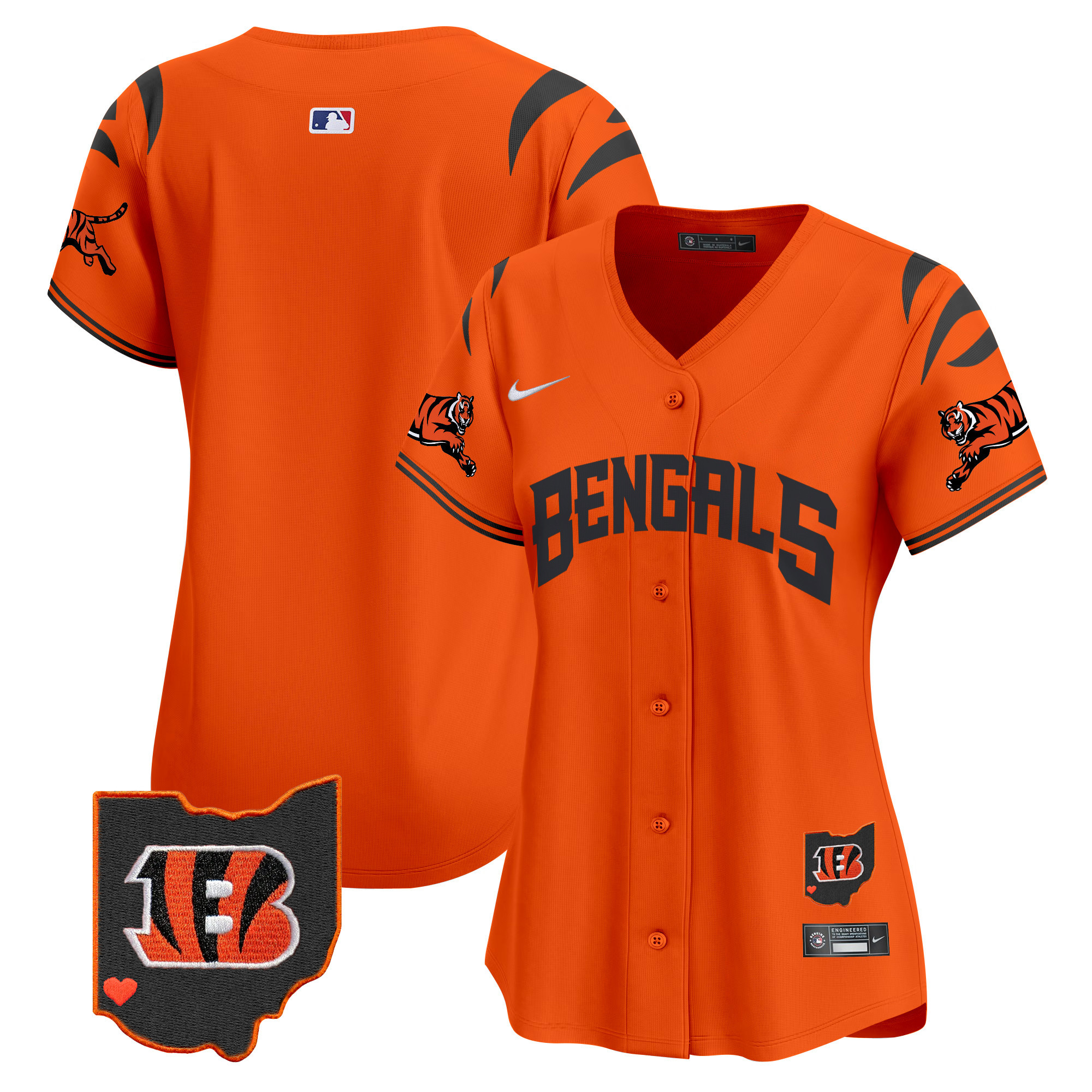 Women's Cincinnati Bengals Vapor Premier Limited  Orange Jersey - All Stitched