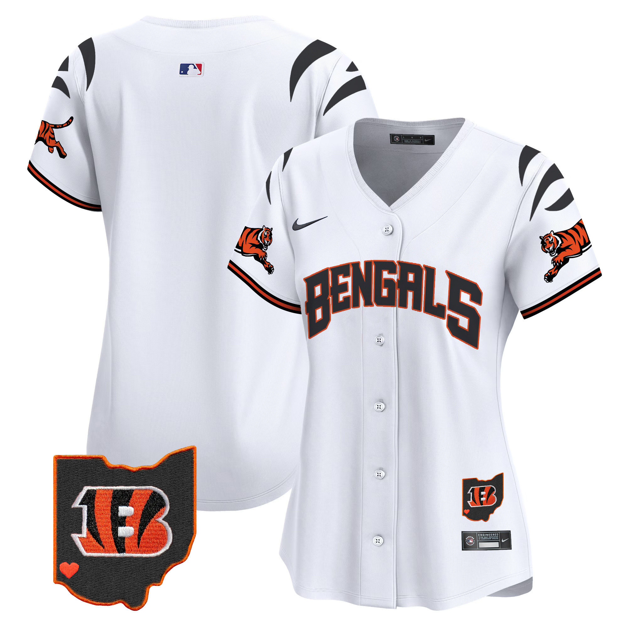 Women's Cincinnati Bengals Vapor Premier Limited  White Jersey - All Stitched