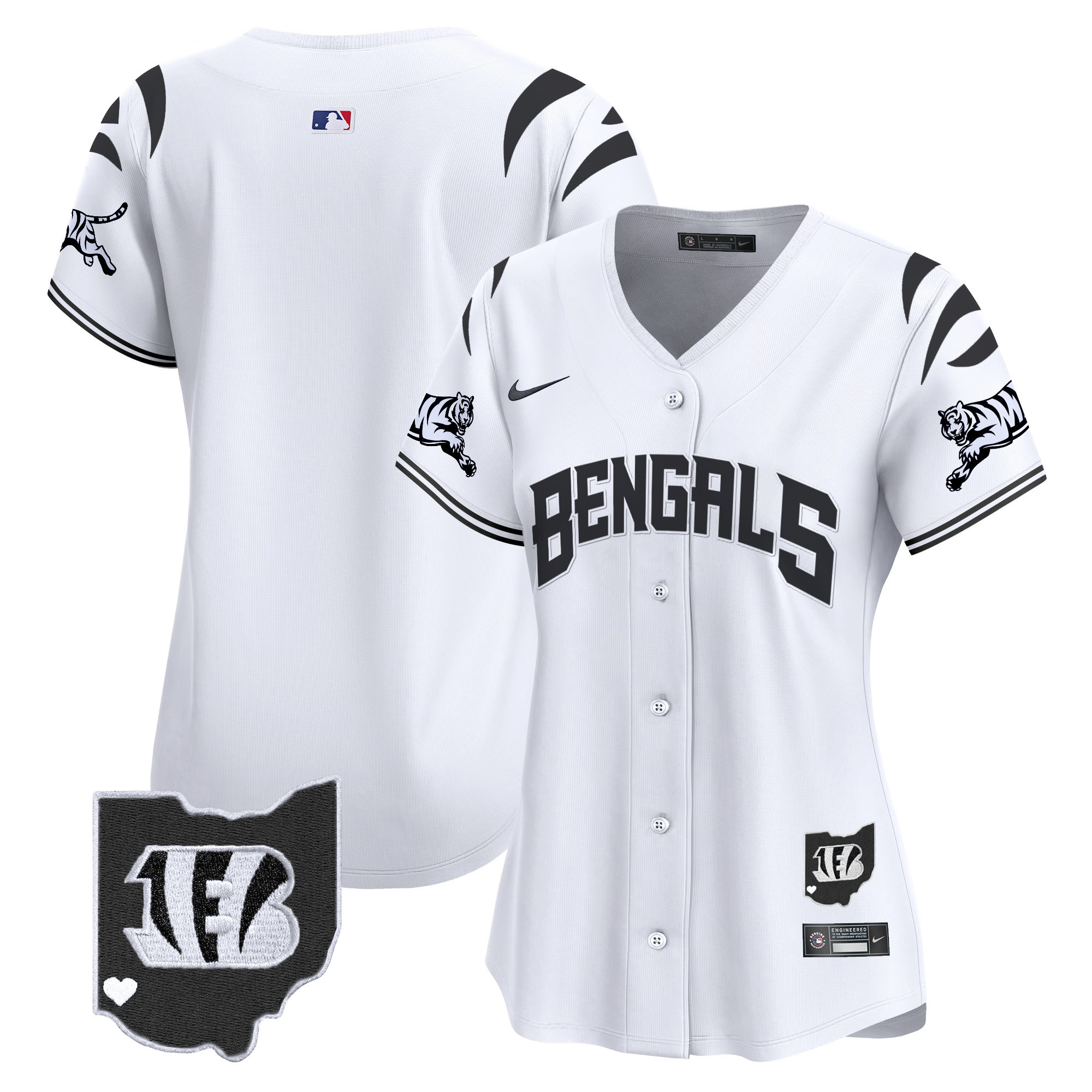 Women's Cincinnati Bengals Vapor Premier Limited  White Limited Jersey - All Stitched