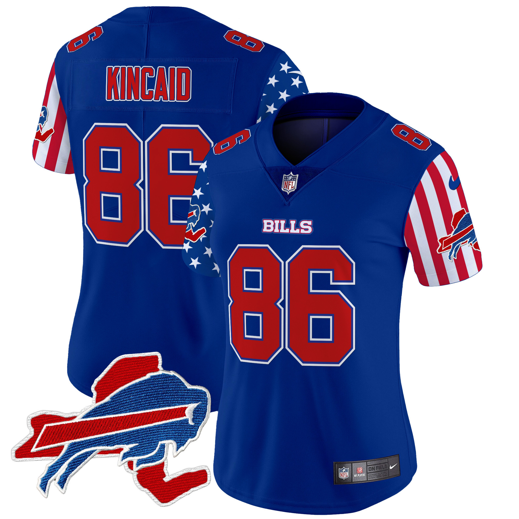 Women's Dalton Kincaid Buffalo Bills American Style Vapor Limited Royal Jersey - All Stitched