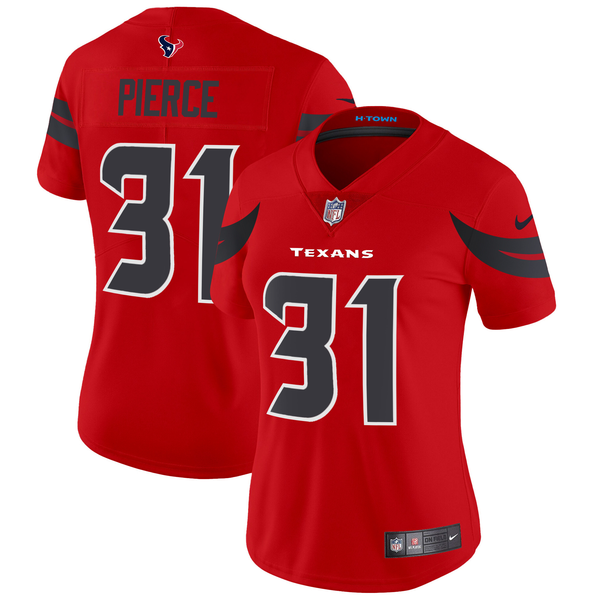 Women's Dameon Pierce Houston Texans 2024 Vapor Limited Red Jersey V3 - All Stitched