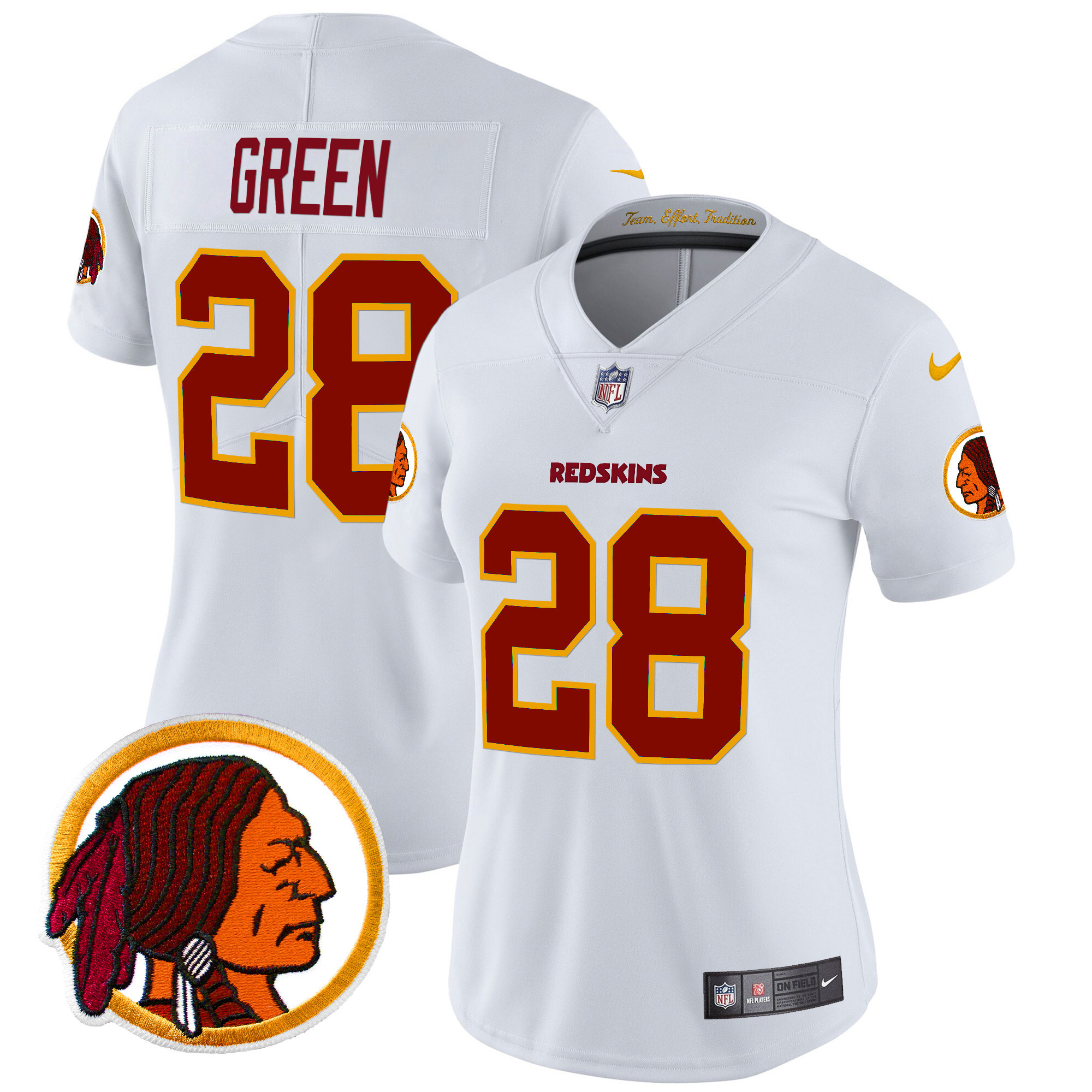 Women's Darrell Green Washington Redskins Throwback Vapor Limited White Jersey V2 - All Stitched