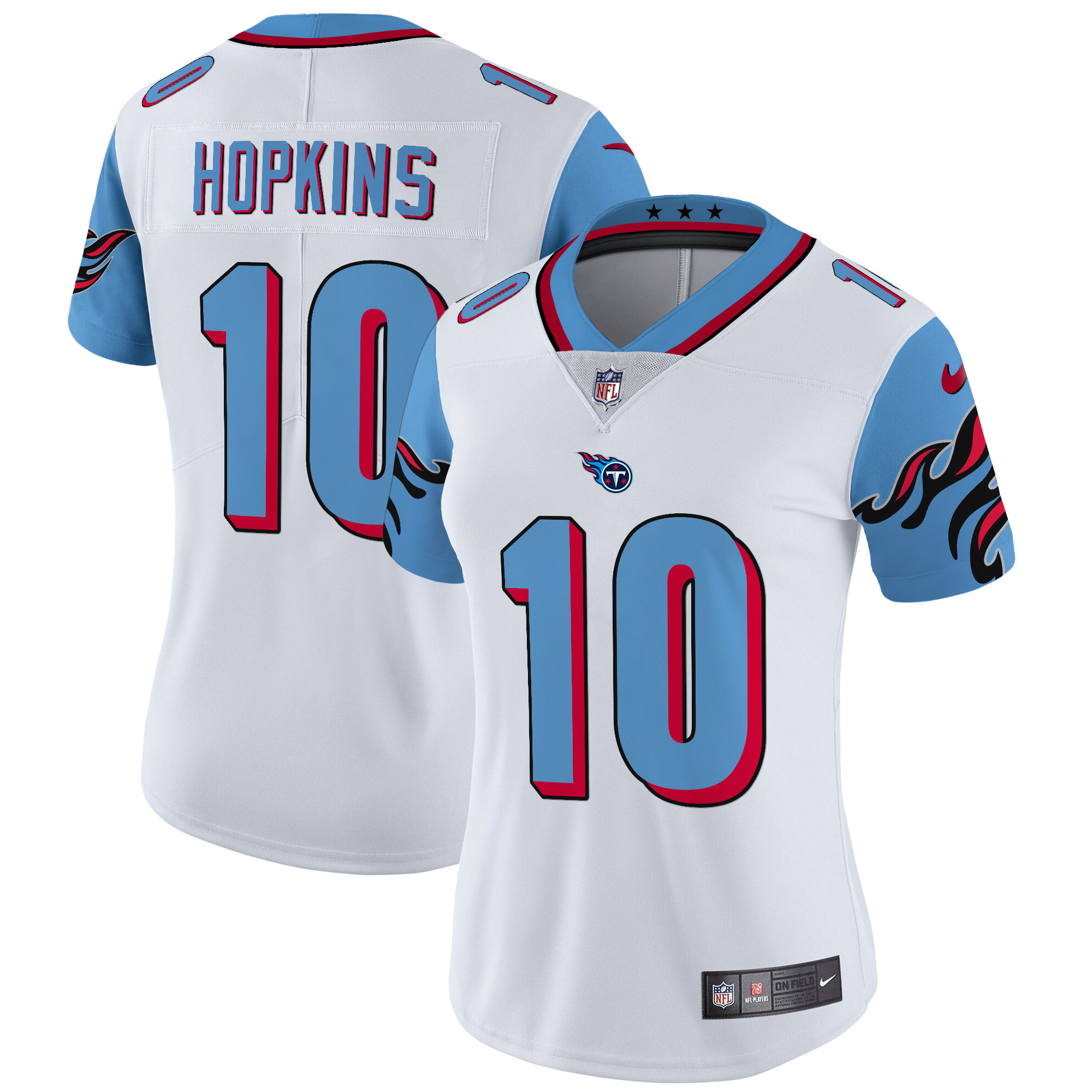 Women's DeAndre Hopkins Tennessee Titans Special Vapor Limited Blue Sleeves Jersey - All Stitched