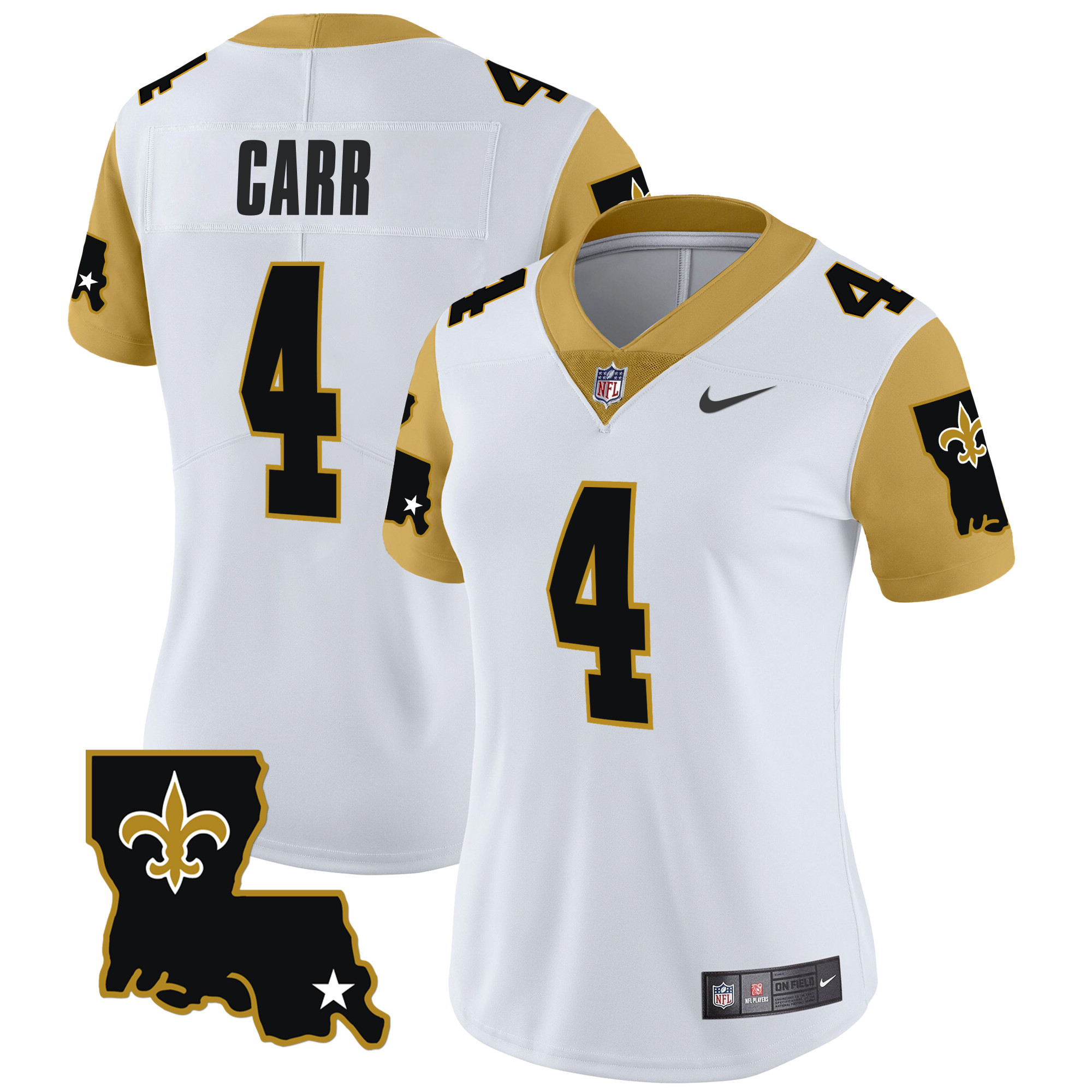 Women's Derek Carr New Orleans Saints 1987 Legacy Vapor Limited White Jersey V2 - All Stitched