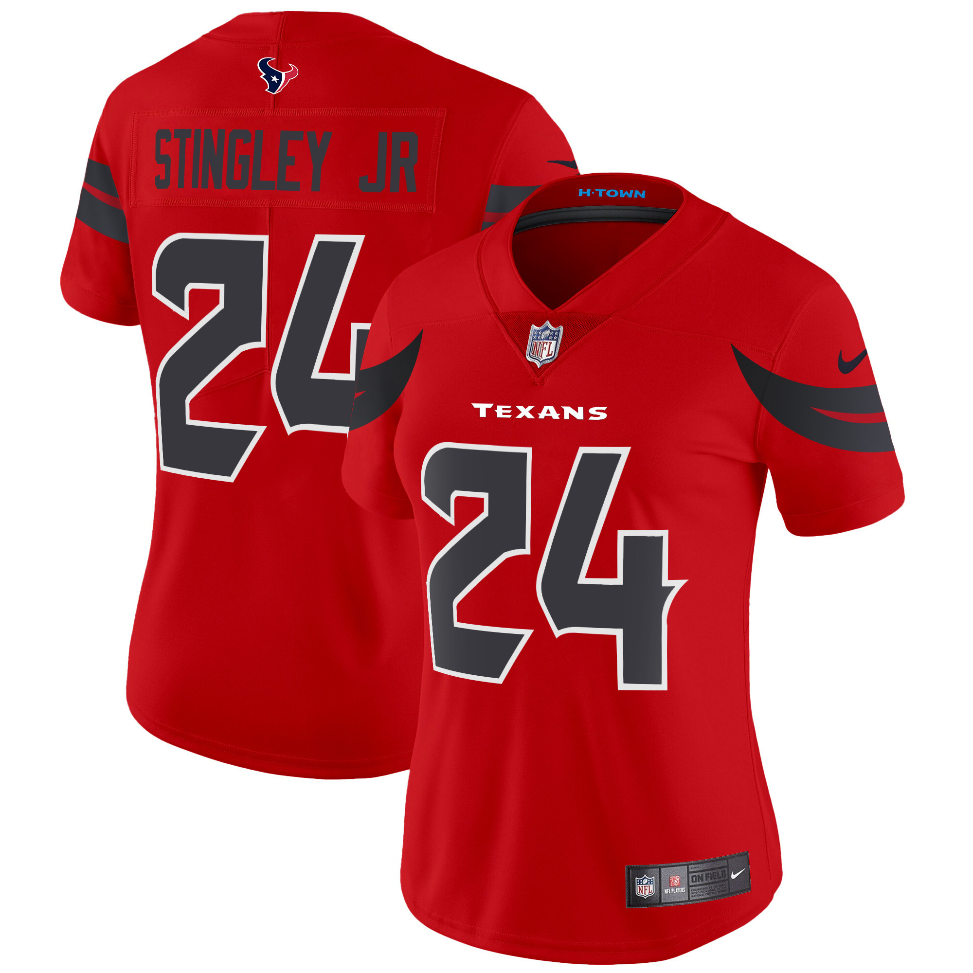 Women's Derek Stingley Jr. Houston Texans 2024 Vapor Limited Red Jersey V3 - All Stitched