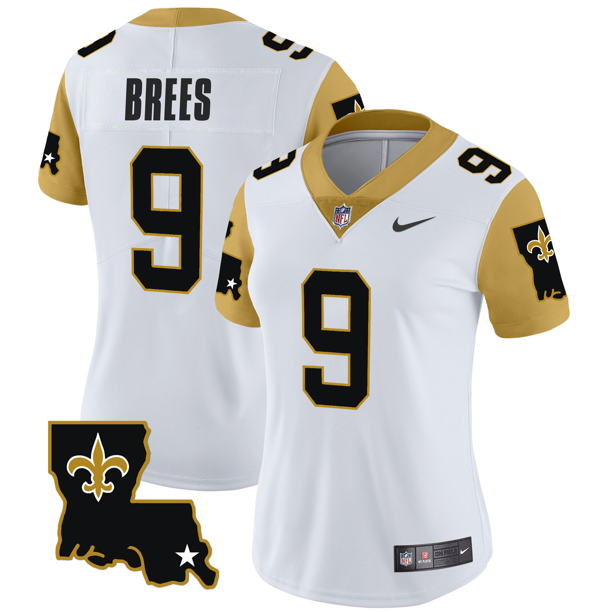 Women's Drew Brees New Orleans Saints 1987 Legacy Vapor Limited White Jersey V2 - All Stitched