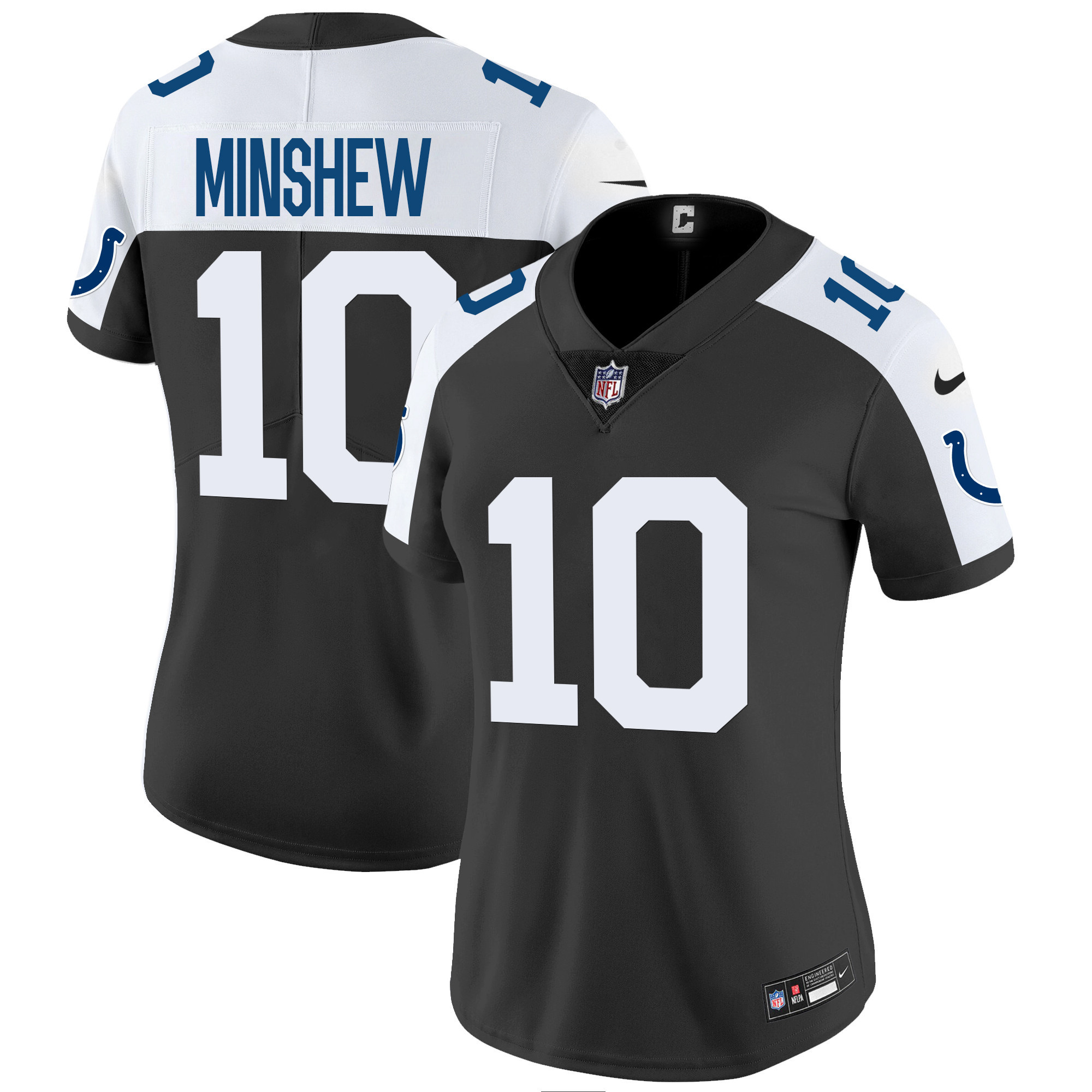 Women's Gardner Minshew Indianapolis Colts Vapor Limited Black Alternate Jersey - All Stitched