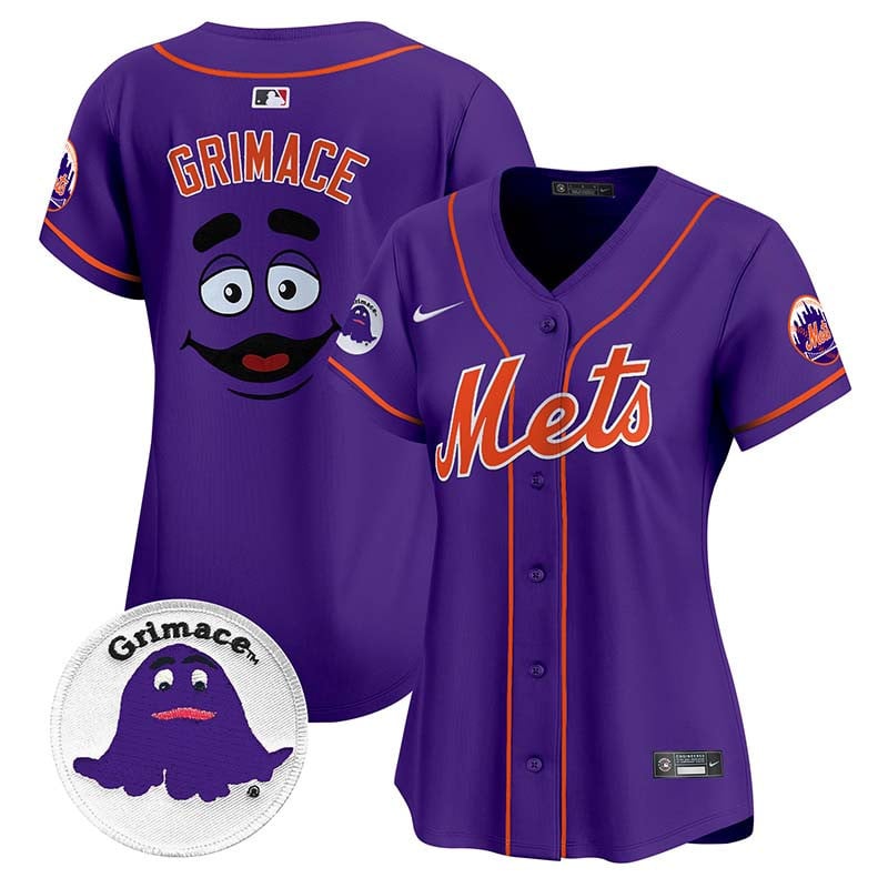 Women's Grimace New York Mets Grimace Vapor Premier Limited Purple Jersey - All Stitched