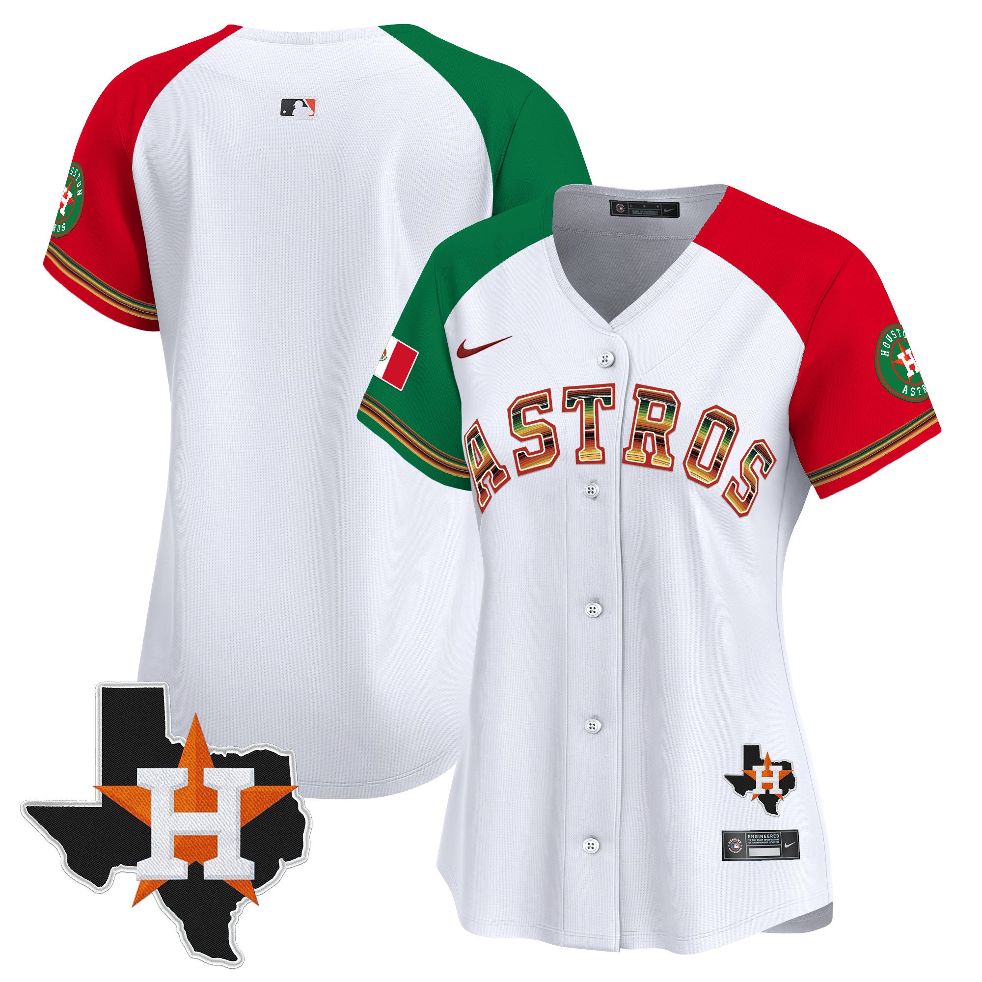 Women's Houston Astros Mexico Traditional Style Vapor Premier Limited Alternate Jersey - All Stitched