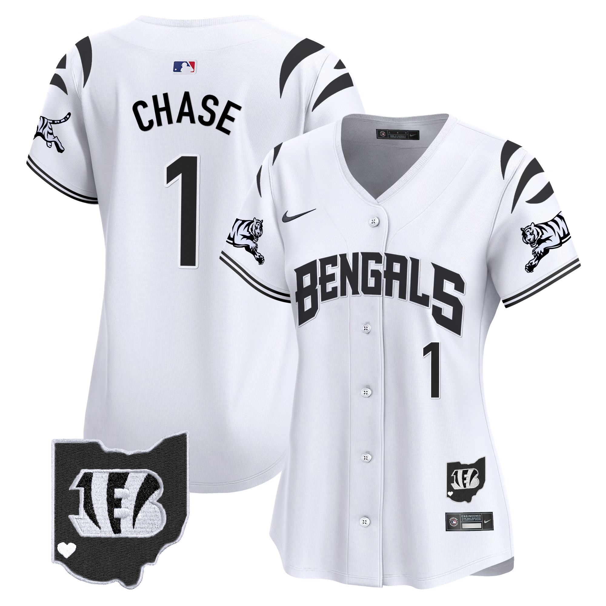 Women's Ja'Marr Chase Cincinnati Bengals Vapor Premier Limited White Limited Jersey - All Stitched