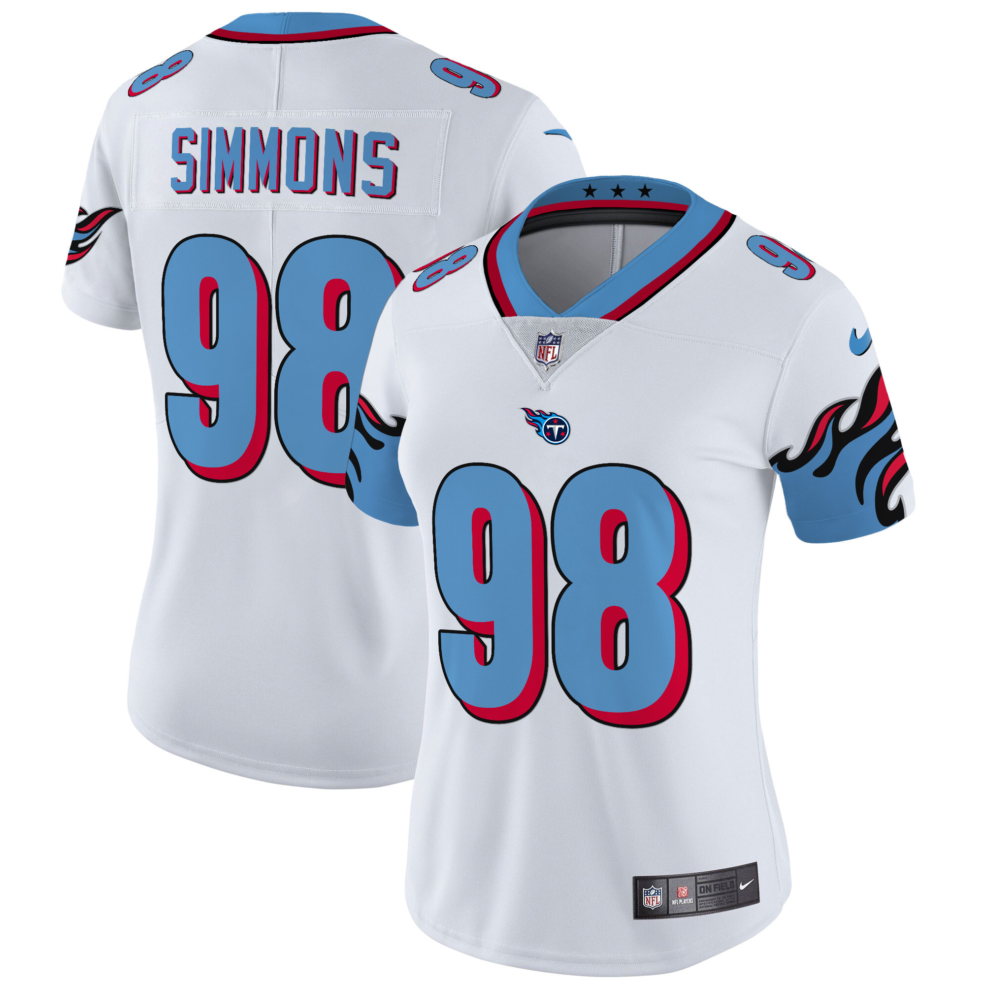 Women's Jeffery Simmons Tennessee Titans Special Vapor Limited White Jersey - All Stitched