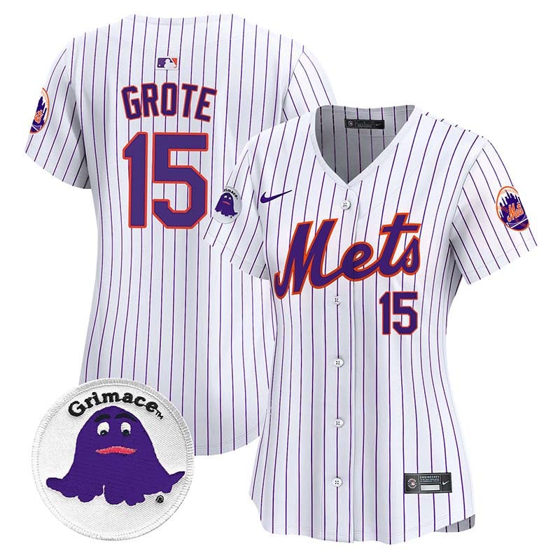 Women's Jerry Grote New York Mets Grimace Vapor Premier Limited Pinstripe Jersey - All Stitched