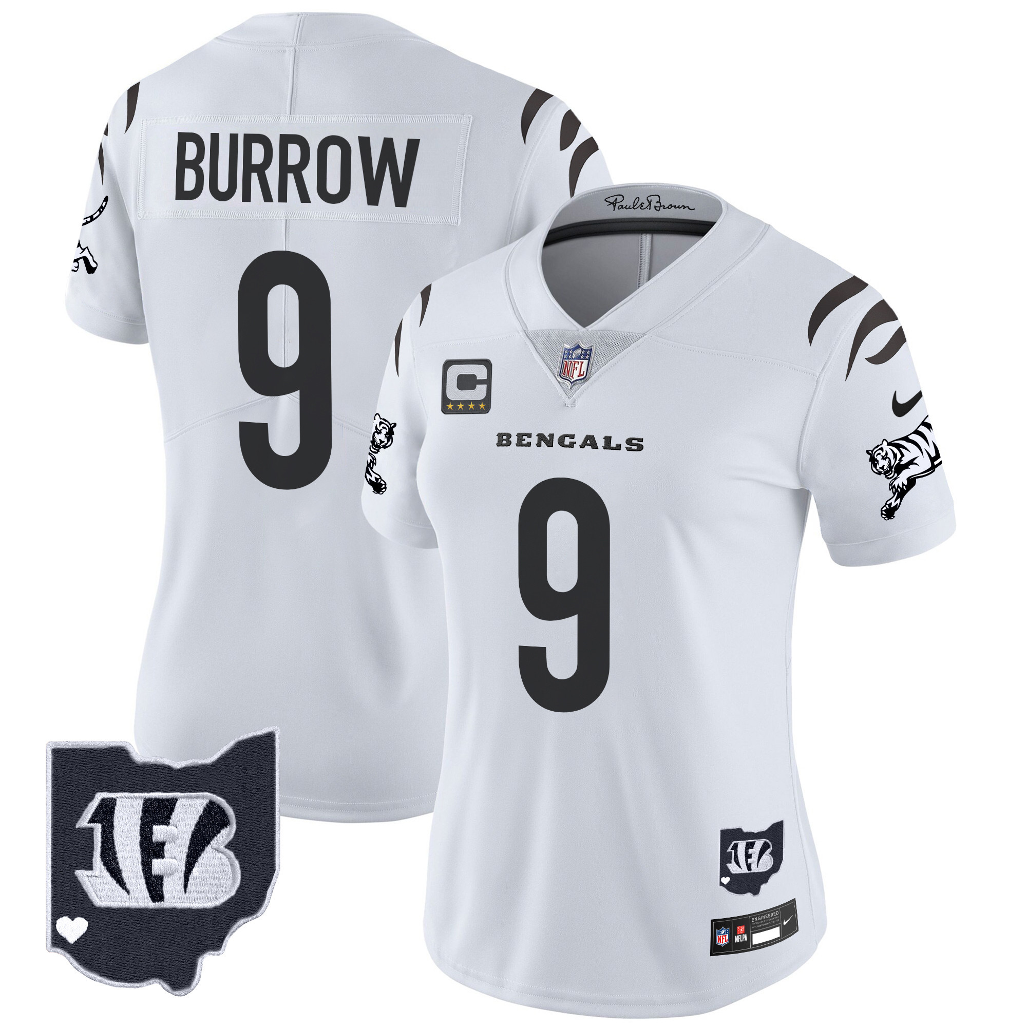 Women's Joe Burrow Cincinnati Bengals 2024 Vapor Limited White Limited Jersey - All Stitched