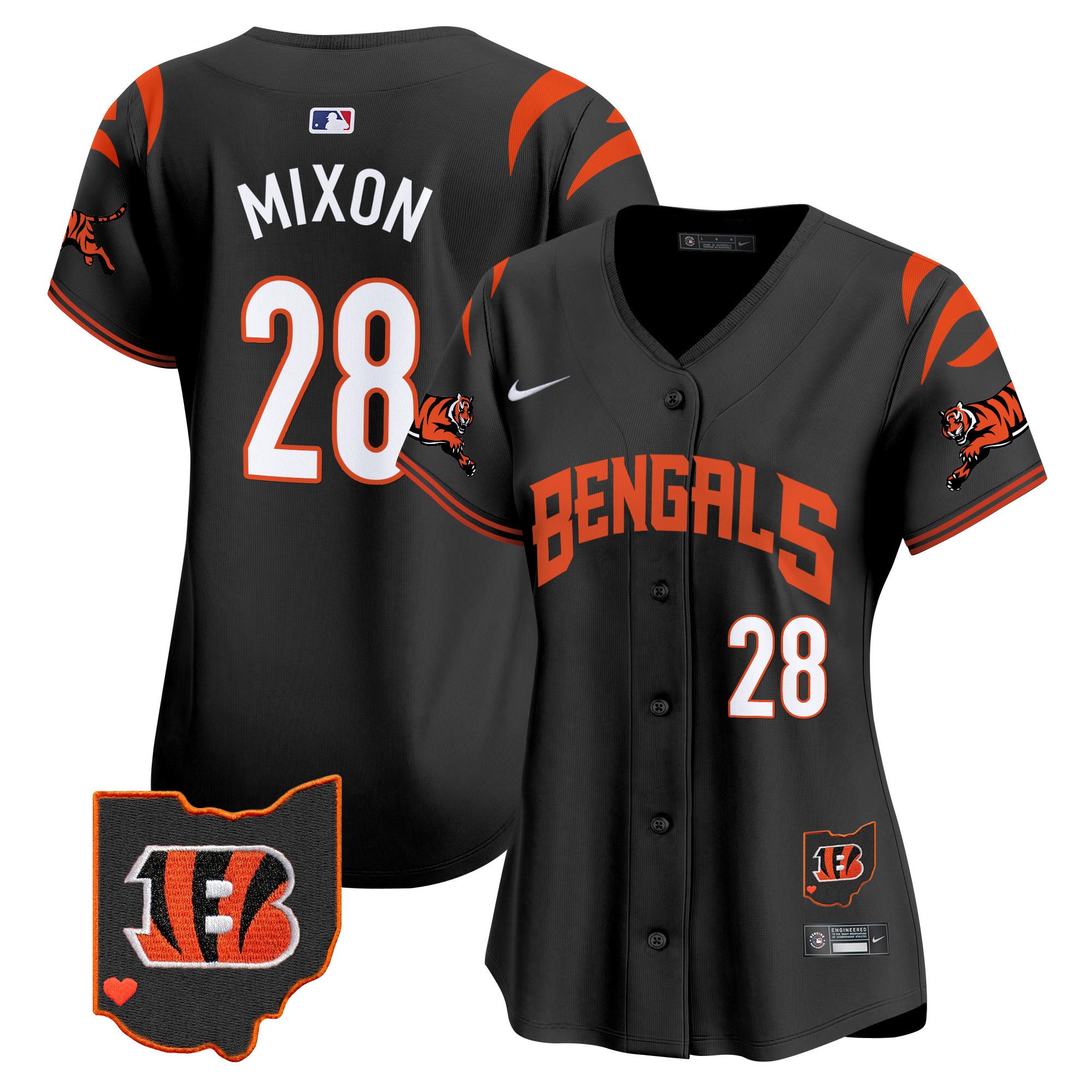 Women's Joe Mixon Cincinnati Bengals Vapor Premier Limited Black Jersey - All Stitched