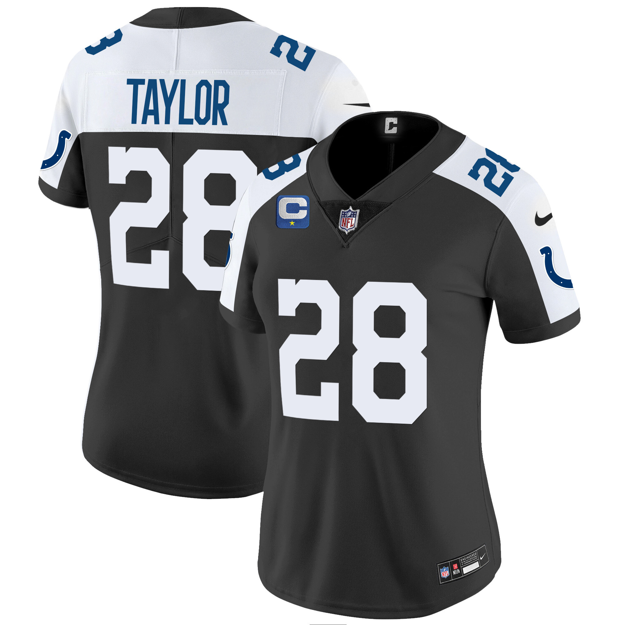Women's Jonathan Taylor Indianapolis Colts Vapor Limited Black Alternate Jersey - All Stitched