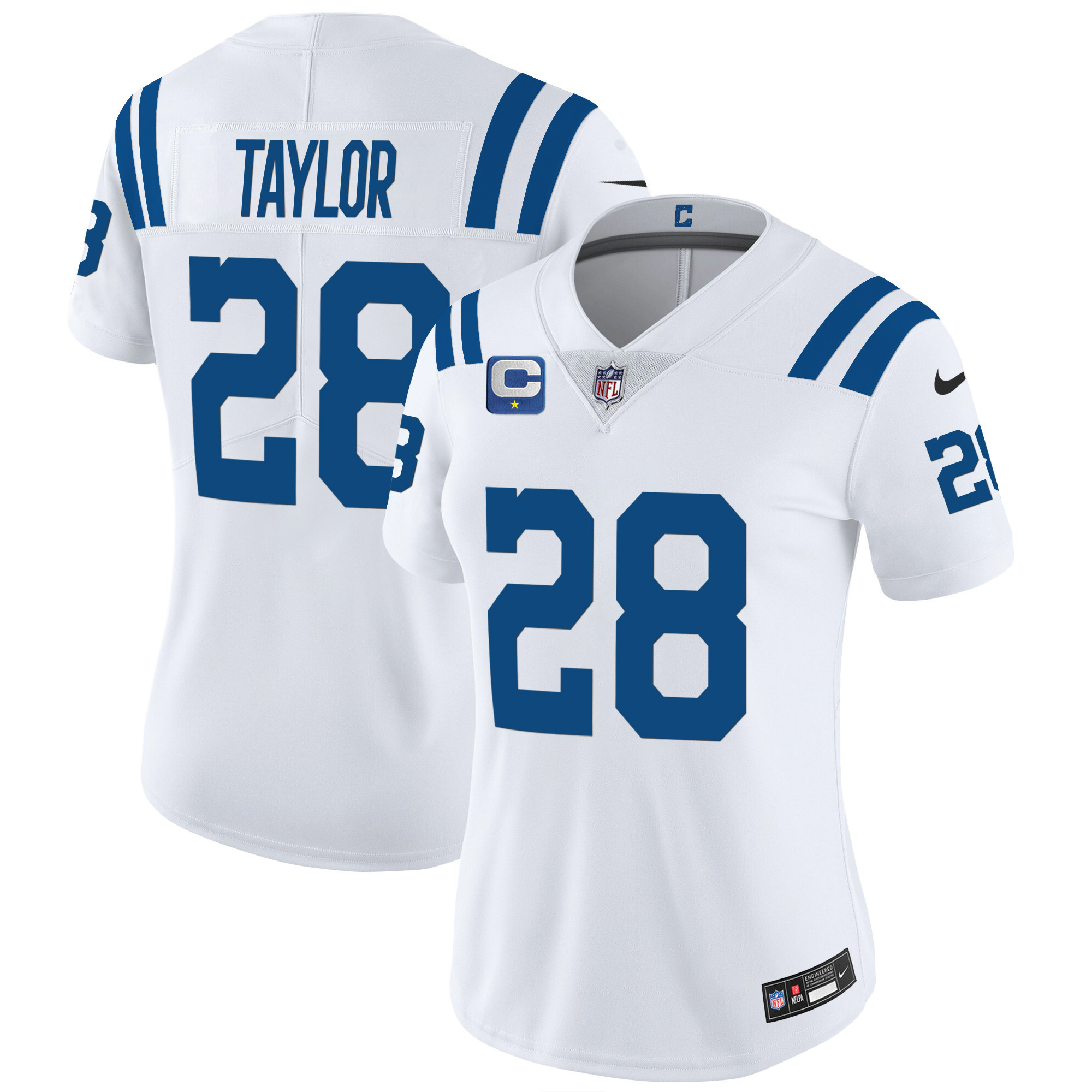 Women's Jonathan Taylor Indianapolis Colts Vapor Limited White Jersey - All Stitched