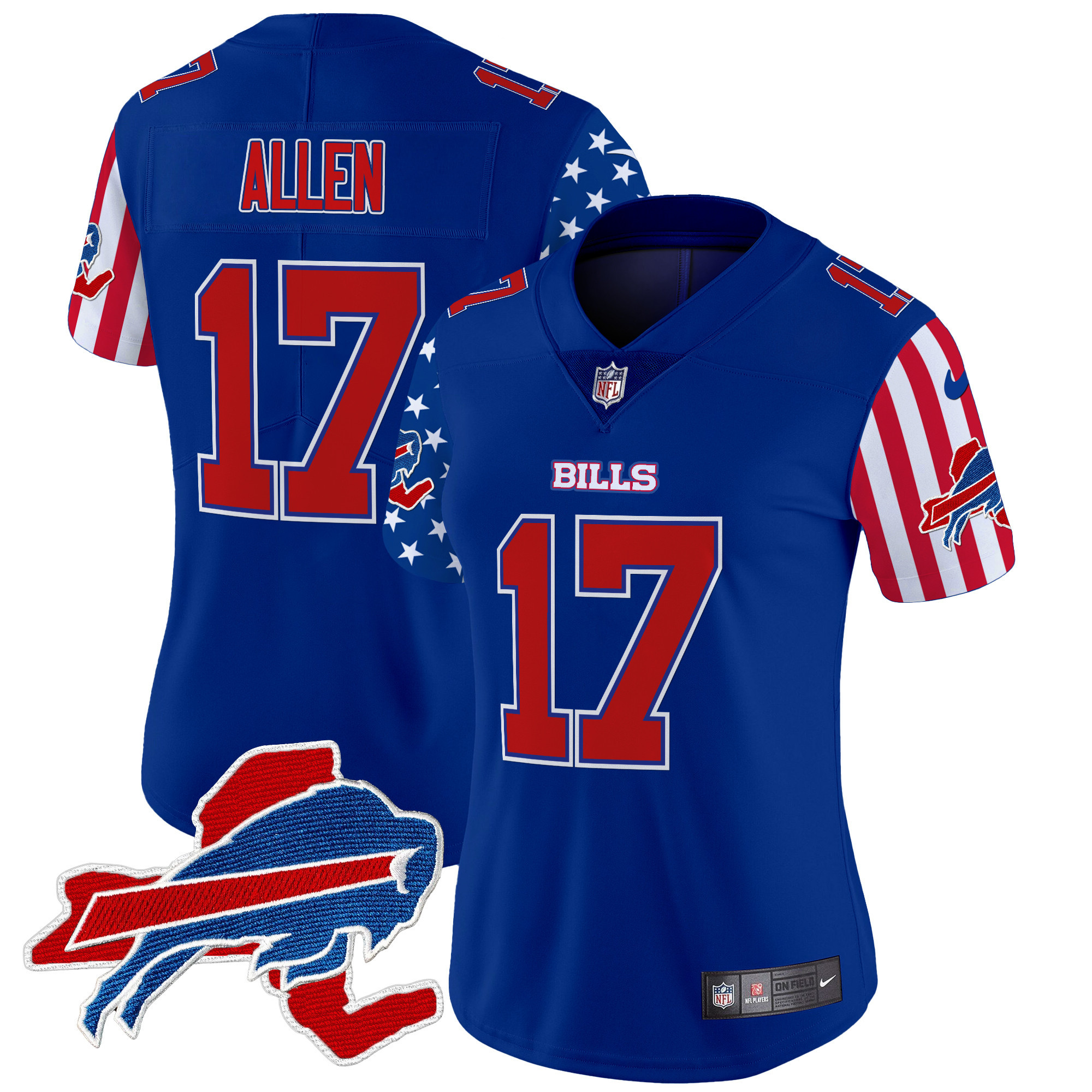 Women's Josh Allen Buffalo Bills American Style Vapor Limited Royal Jersey - All Stitched