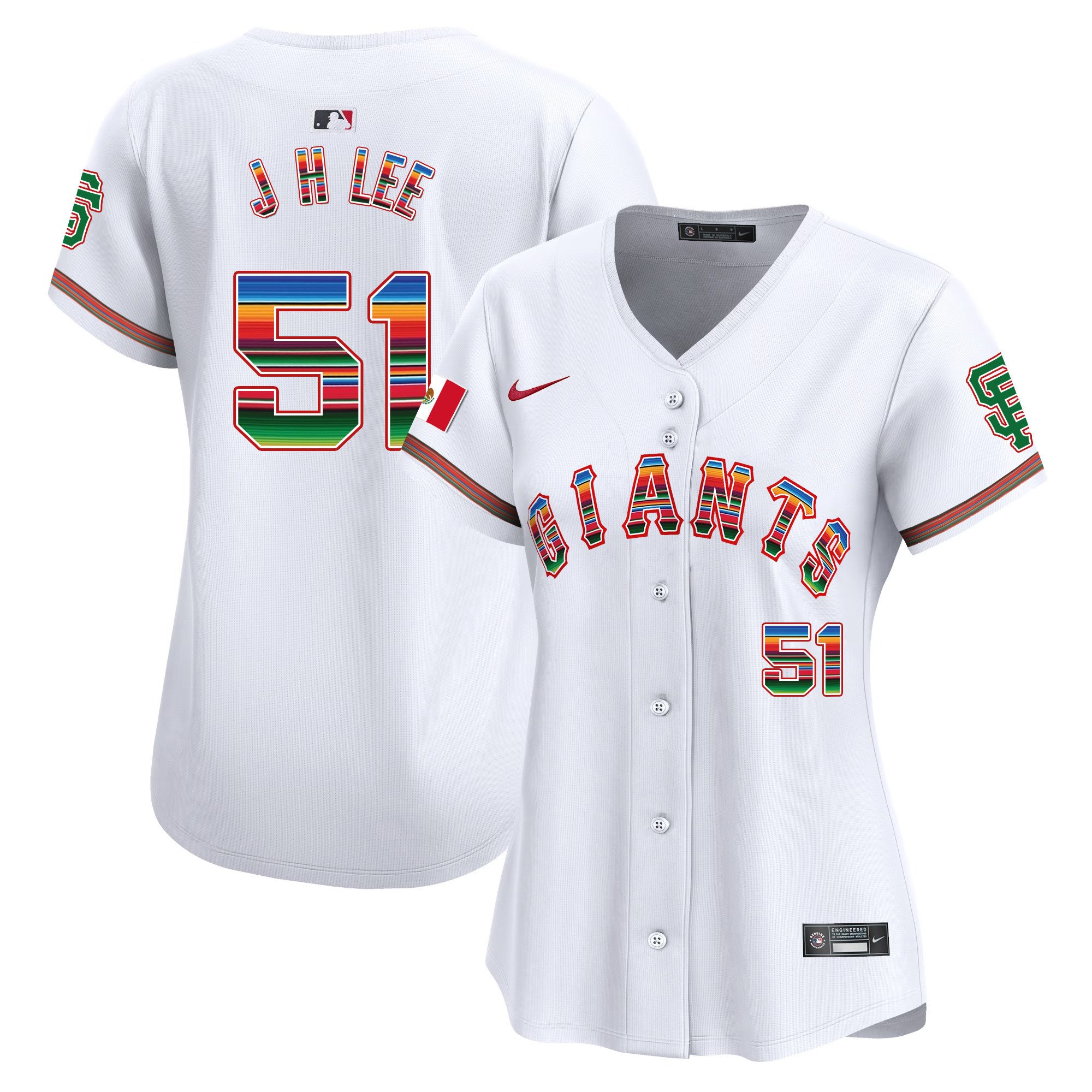 Women's Jung Hoo Lee San Francisco Giants Mexico Vapor Premier Limited White Jersey - All Stitched