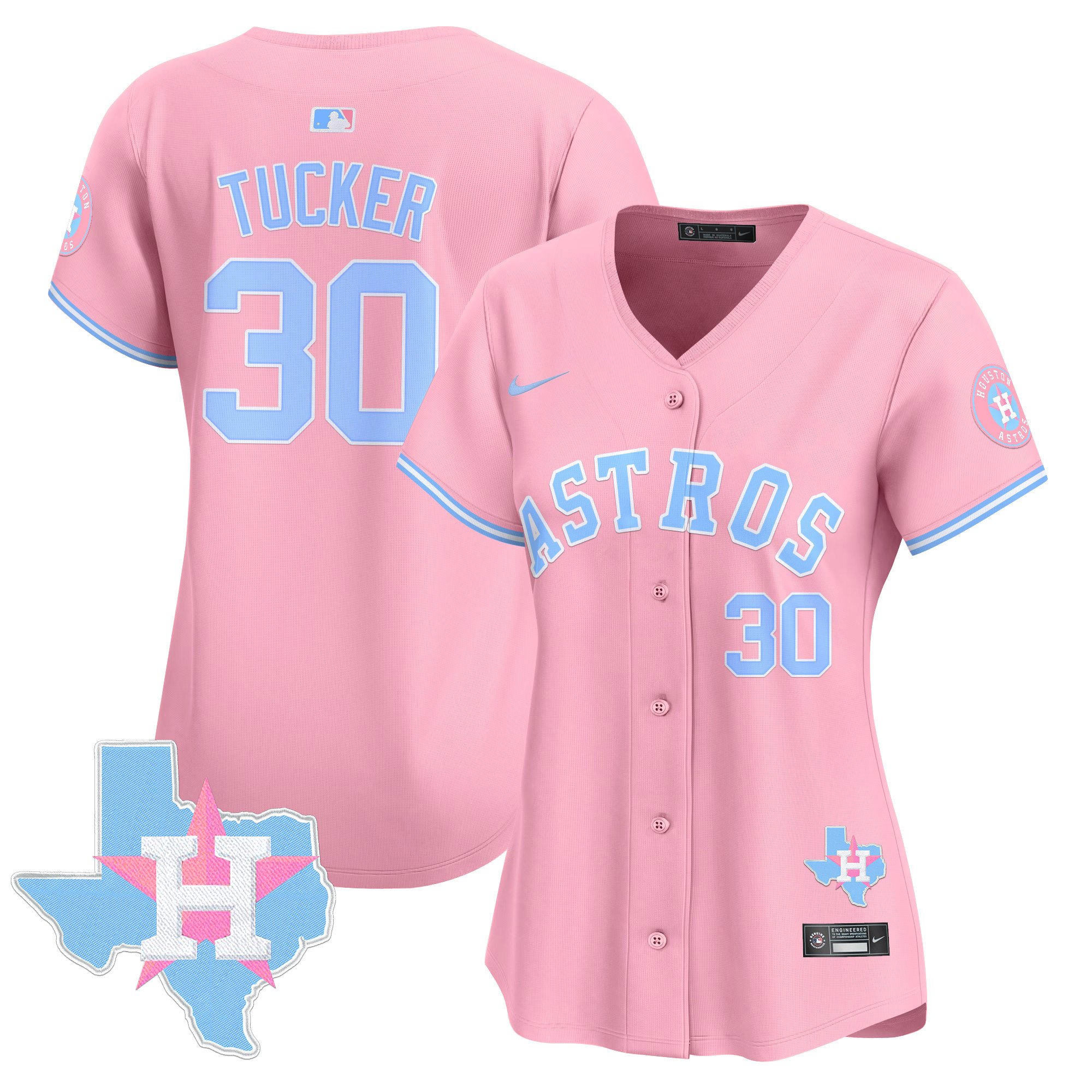 Women's Kyle Tucker Houston Astros Bubblegum Pink Vapor Premier Limited Pink Jersey - All Stitched