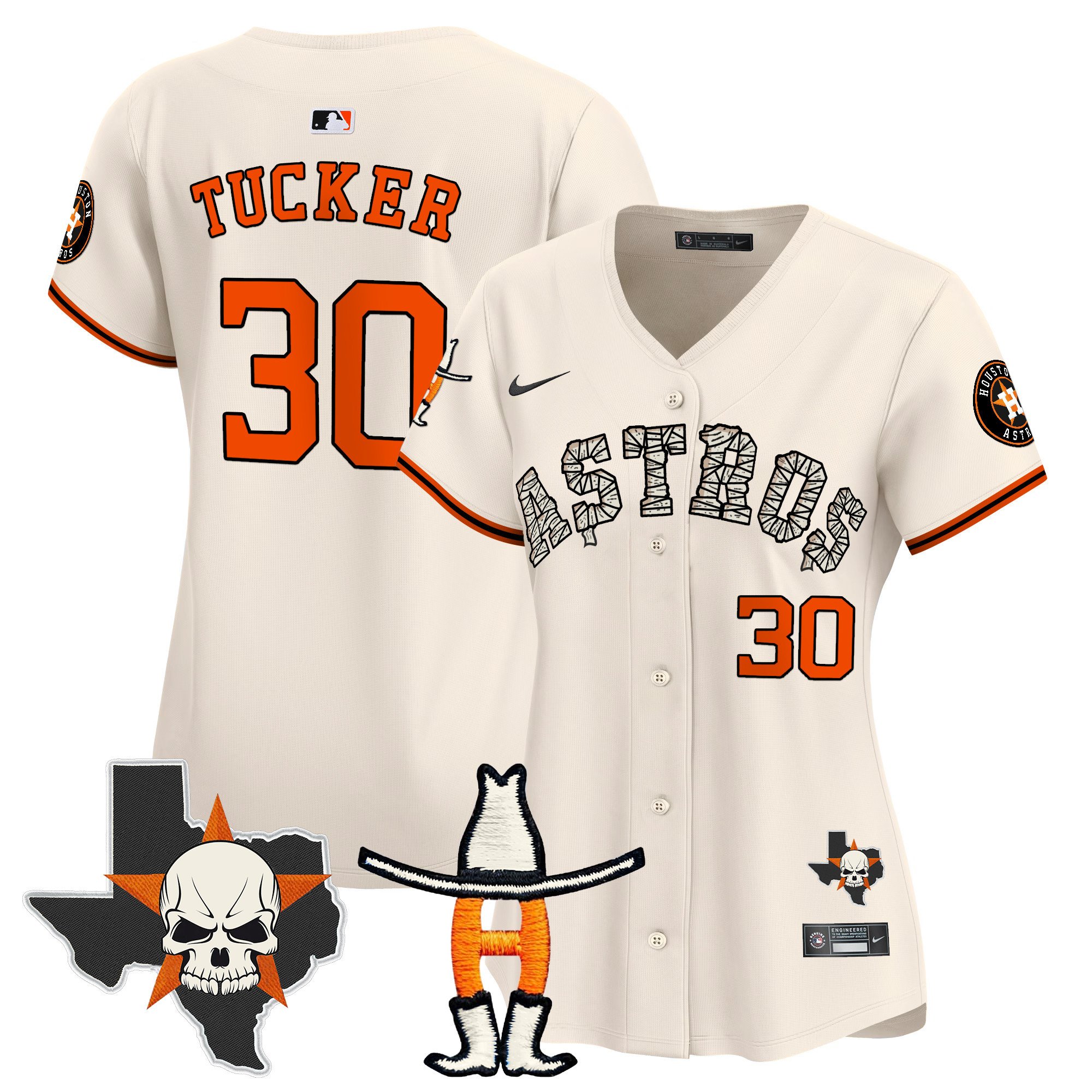 Women's Kyle Tucker Houston Astros Halloween Vapor Premier Limited Cream Jersey - All Stitched