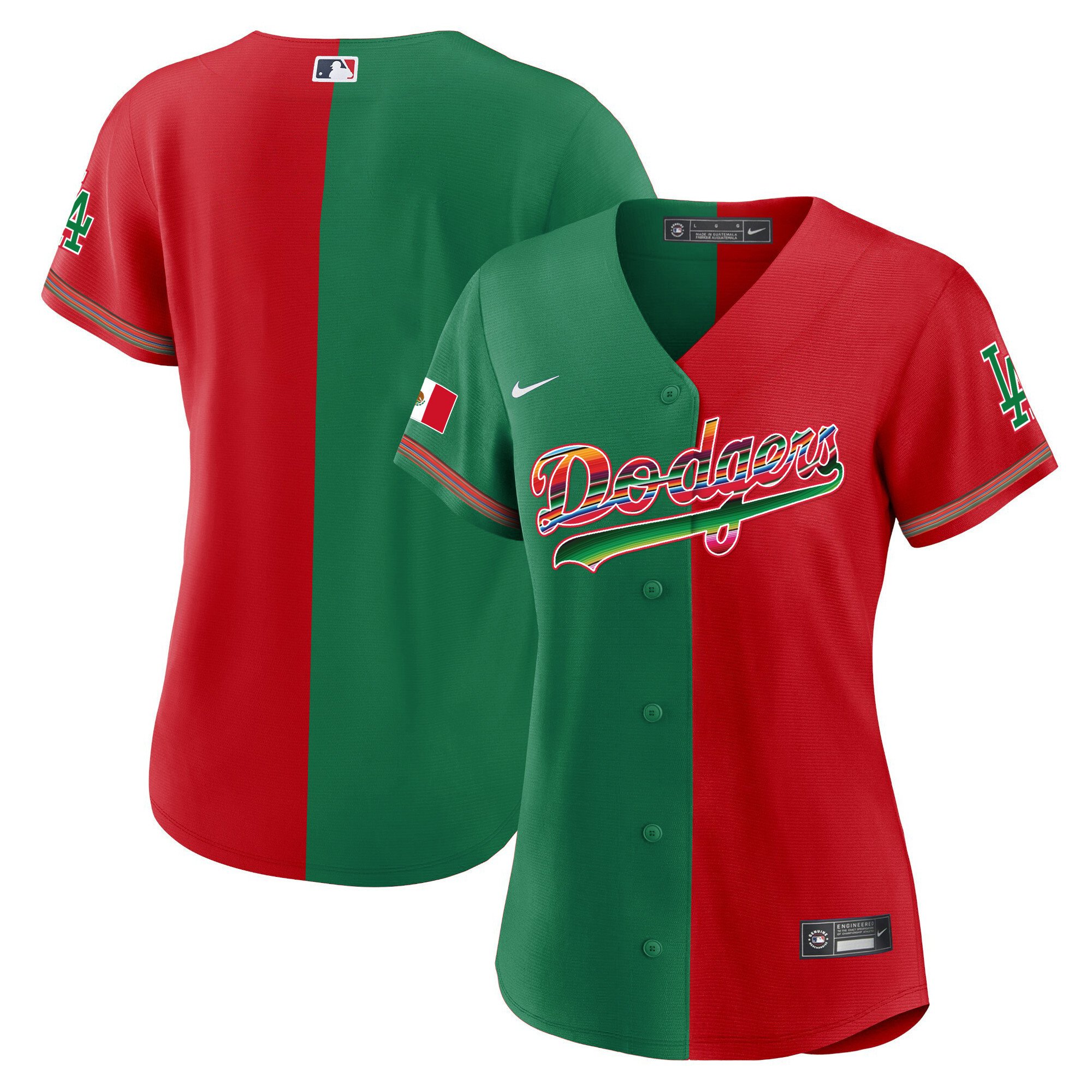 Women's Los Angeles Dodgers Mexico Baseball Limited Split Jersey - All Stitched