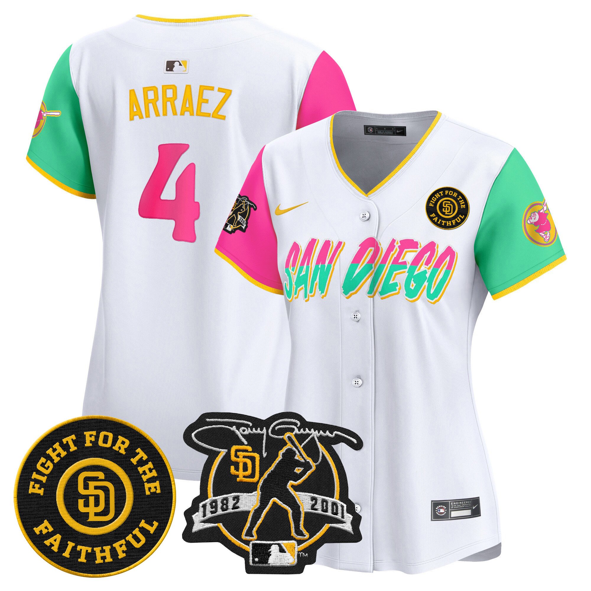 Women's Luis Arraez San Diego Padres Tony Gwynn & Faithful Patch Vapor Premier Limited City Connect Jersey Ã± All Stitched