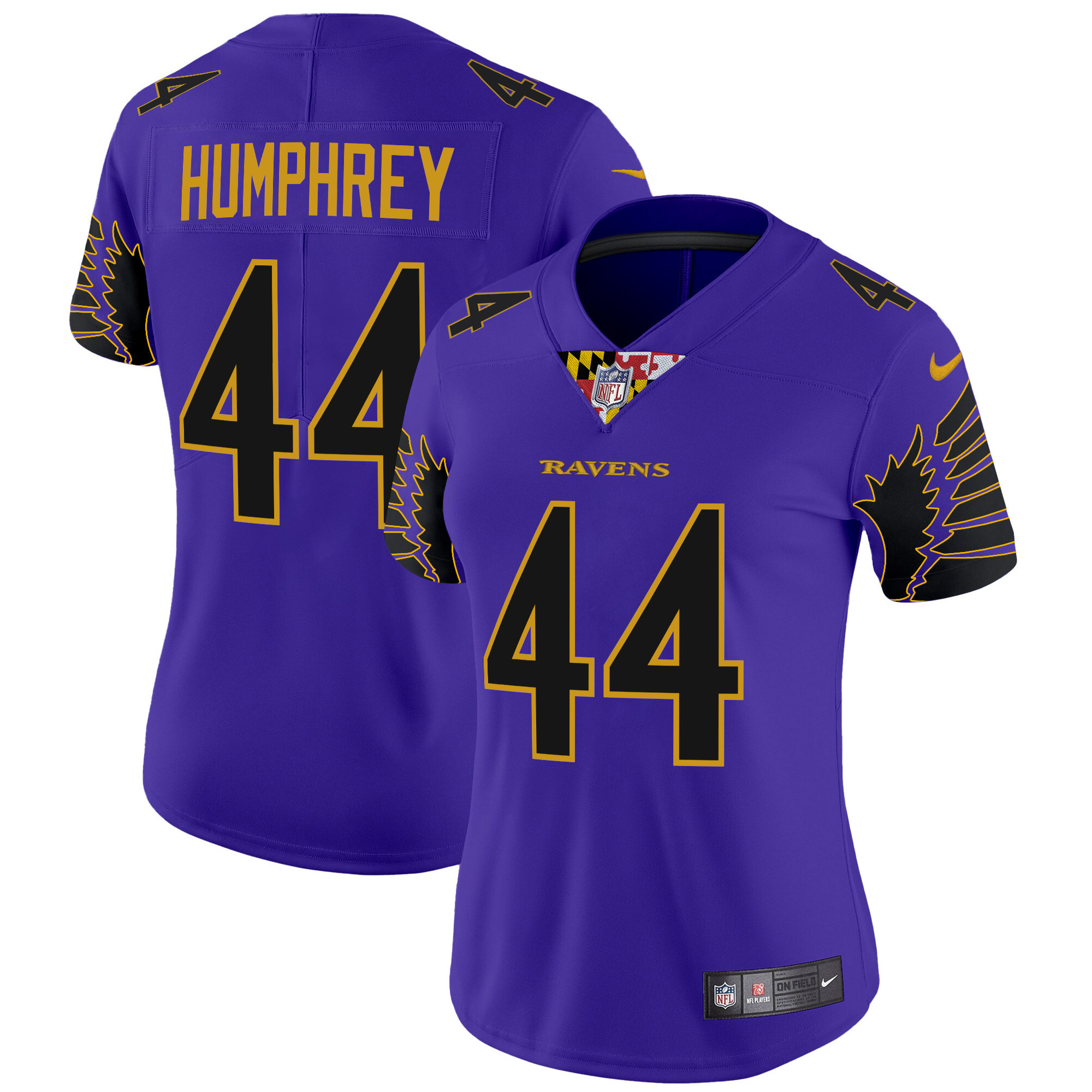 Women's Marlon Humphrey Baltimore Ravens Special Vapor Limited Purple Limited Jersey - All Stitched