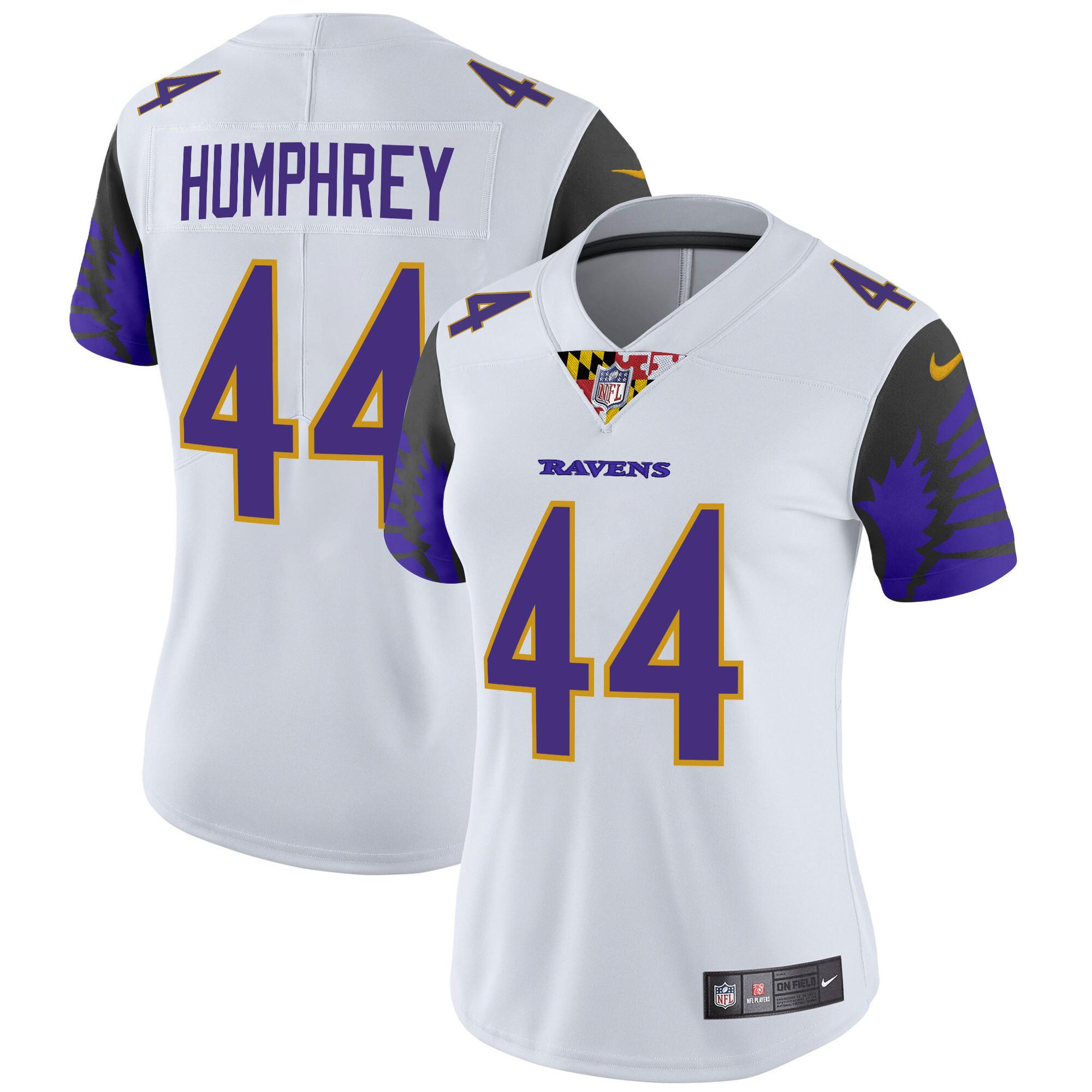 Women's Marlon Humphrey Baltimore Ravens Special Vapor Limited White Jersey - All Stitched
