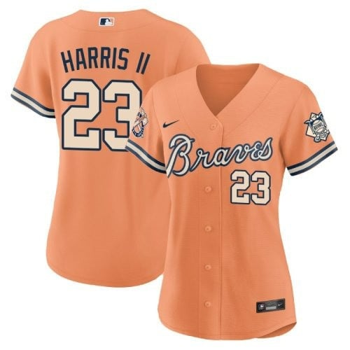 Women's Michael Harris II Atlanta Braves Peaches nÃ­ Cream Peaches nÃ­ Cream Jersey Ã± All Stitched