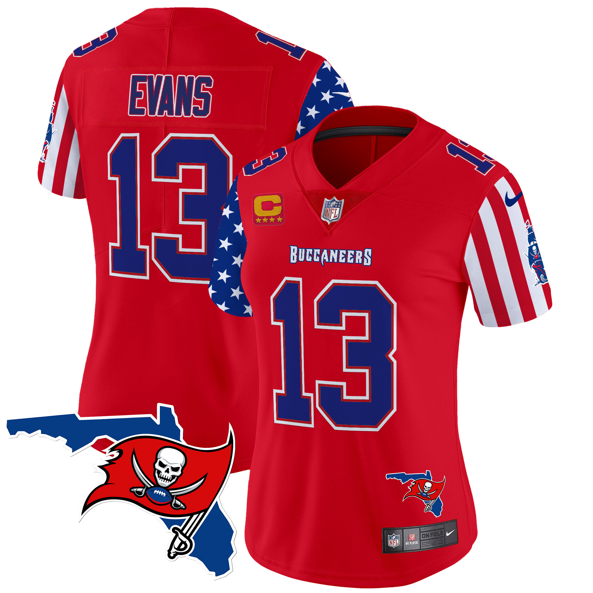 Women's Mike Evans Tampa Bay Buccaneers American Style Vapor Limited Red Jersey - All Stitched