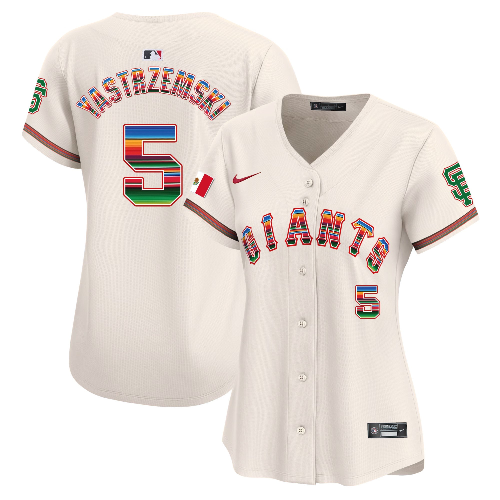 Women's Mike Yastrzemski San Francisco Giants Mexico Vapor Premier Limited Cream Jersey - All Stitched
