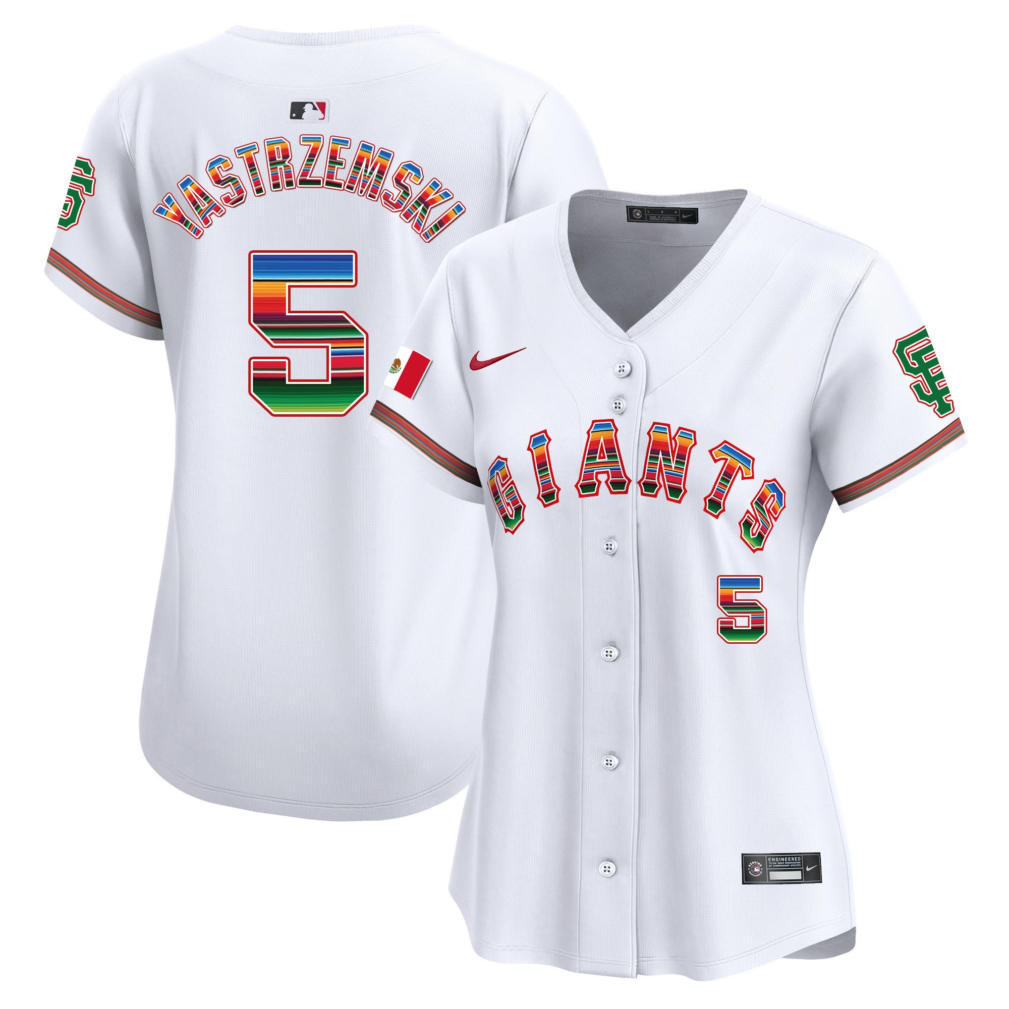 Women's Mike Yastrzemski San Francisco Giants Mexico Vapor Premier Limited White Jersey - All Stitched