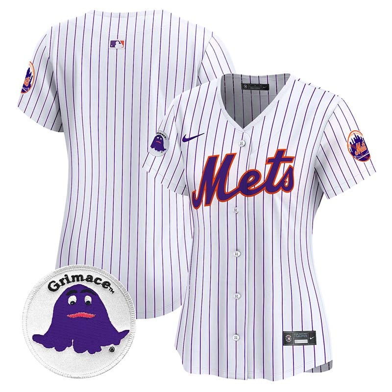 Women's New York Mets Grimace Vapor Premier Limited Pinstripe Jersey - All Stitched