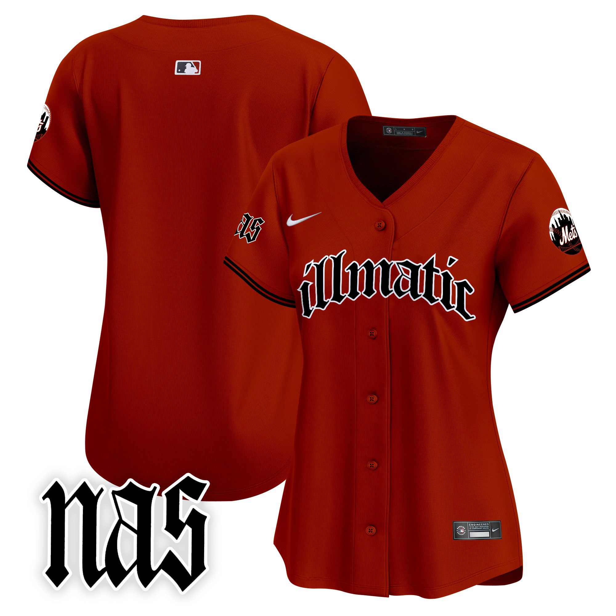 Women's New York Mets Nas Illmatic Vapor Premier Limited Illmatic Jersey - All Stitched