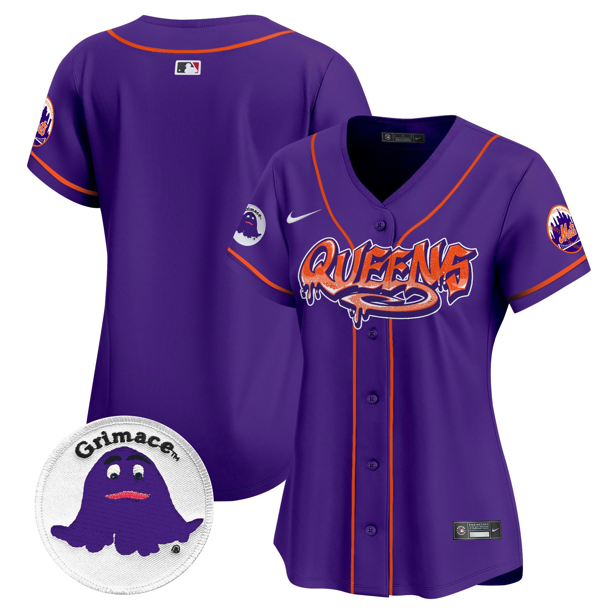 Women's New York Mets Queens Graffiti Vapor Premier Limited Purple Jersey - All Stitched