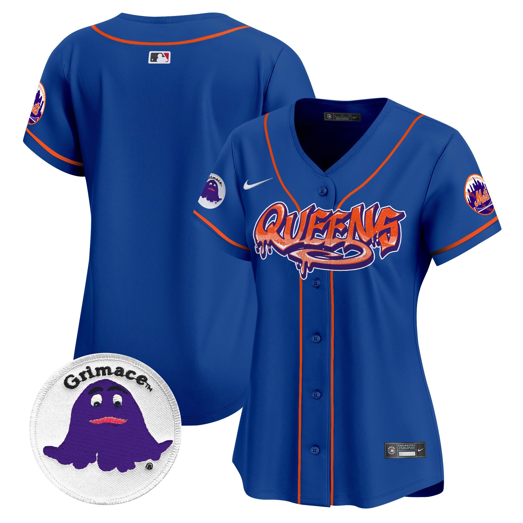 Women's New York Mets Queens Graffiti Vapor Premier Limited Royal Jersey - All Stitched