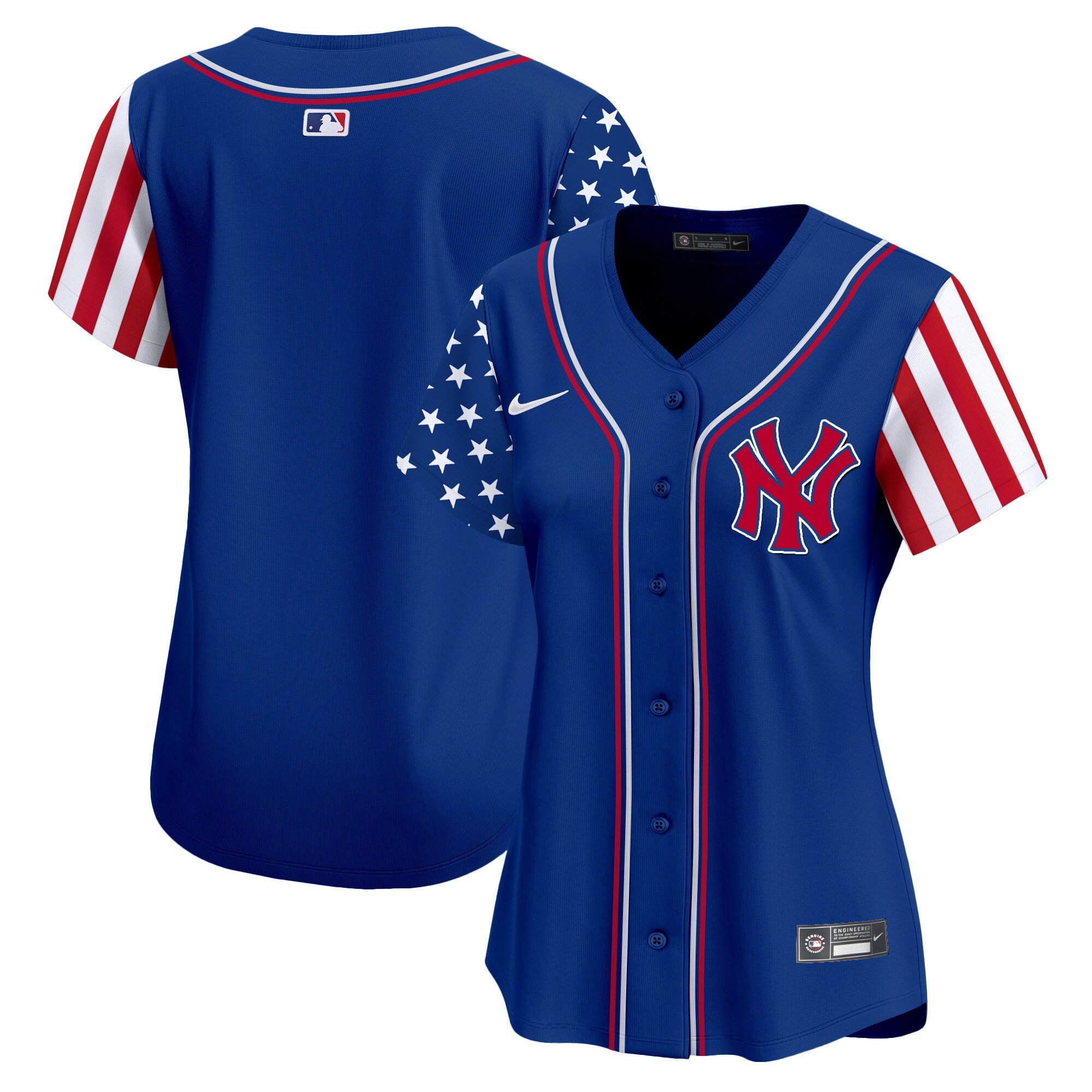 Women's New York Yankees 2024 Independence Day Vapor Premier Limited Royal Jersey - All Stitched
