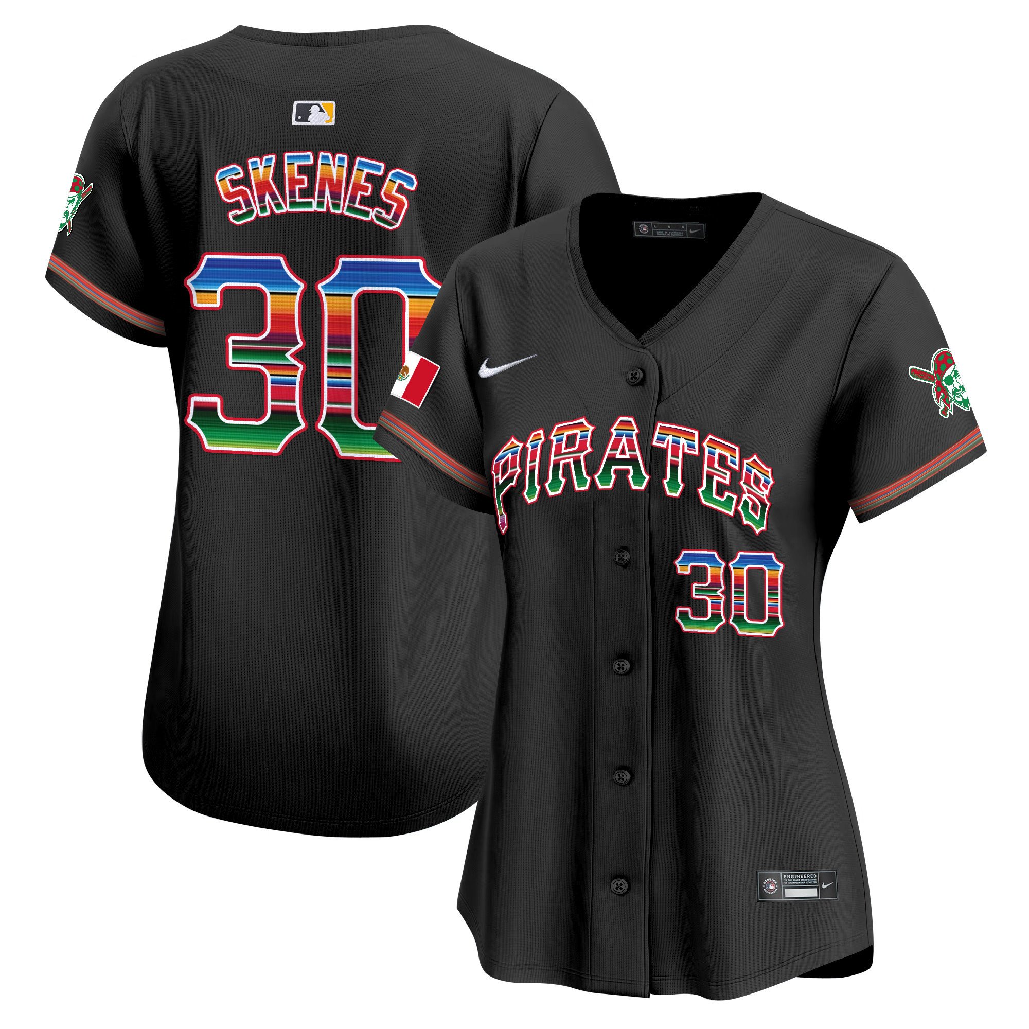 Women's Paul Skenes Pittsburgh Pirates Mexico Vapor Premier Limited Black Jersey - All Stitched