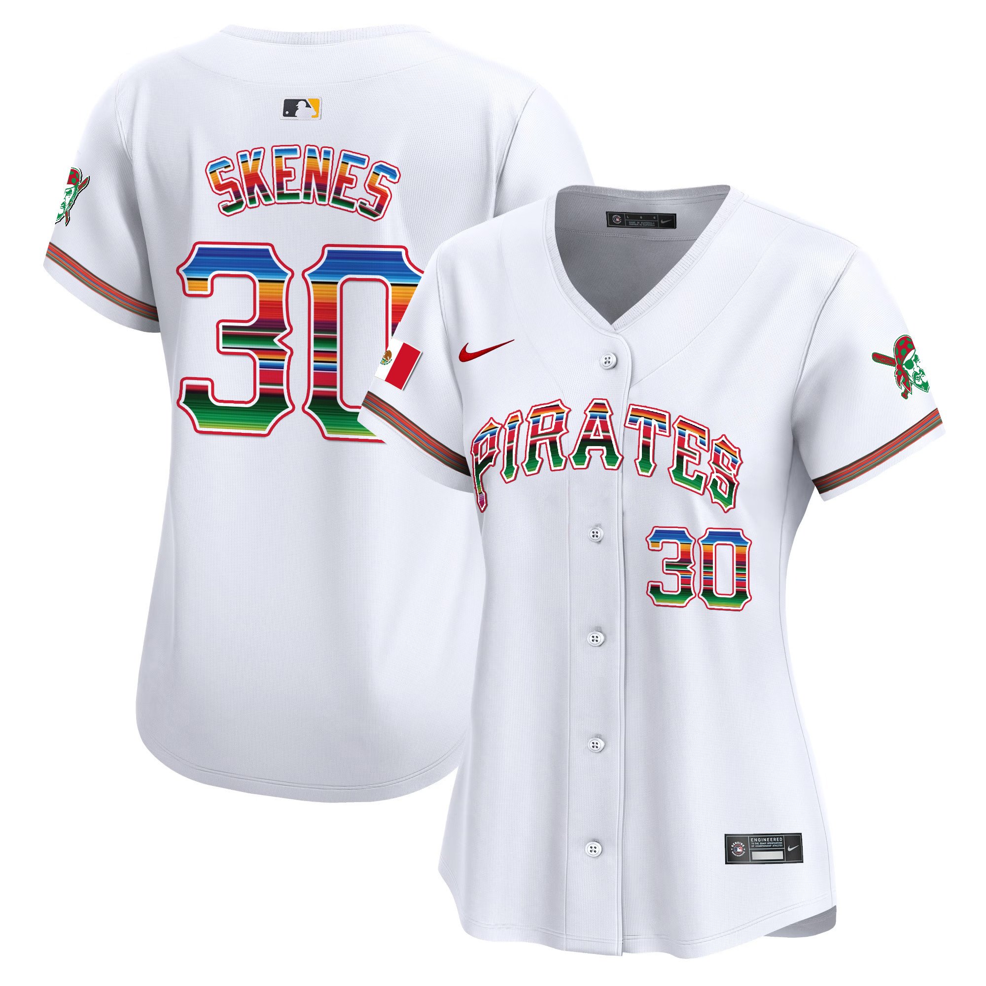 Women's Paul Skenes Pittsburgh Pirates Mexico Vapor Premier Limited White Jersey - All Stitched