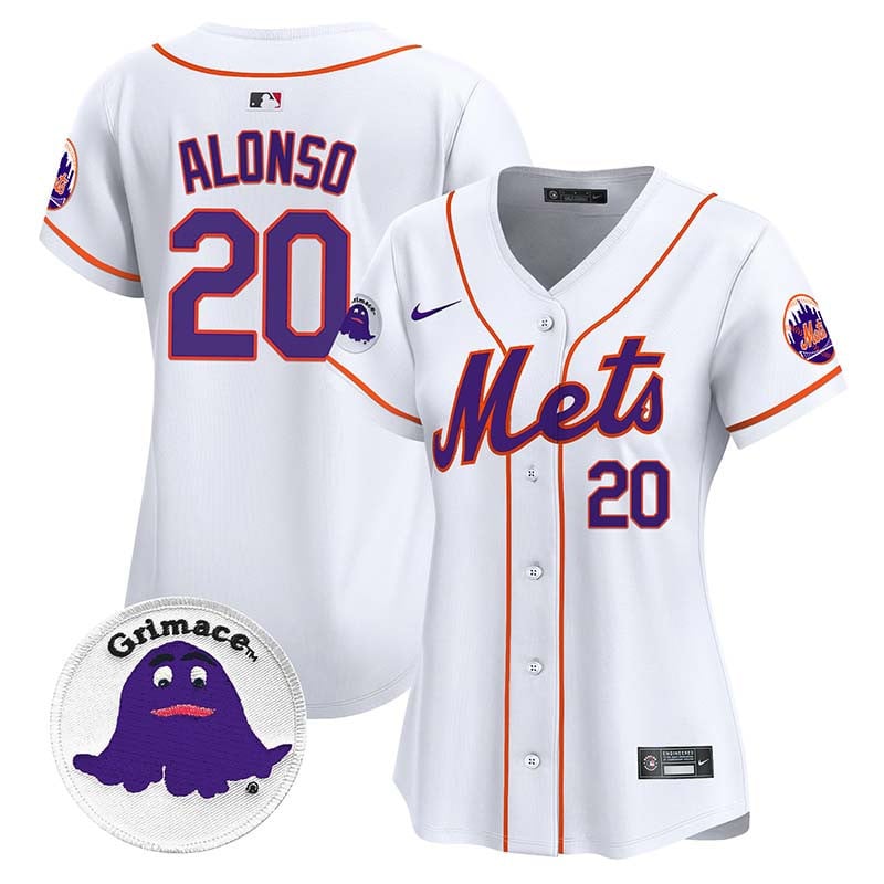 Women's Pete Alonso New York Mets Grimace Vapor Premier Limited White Jersey - All Stitched