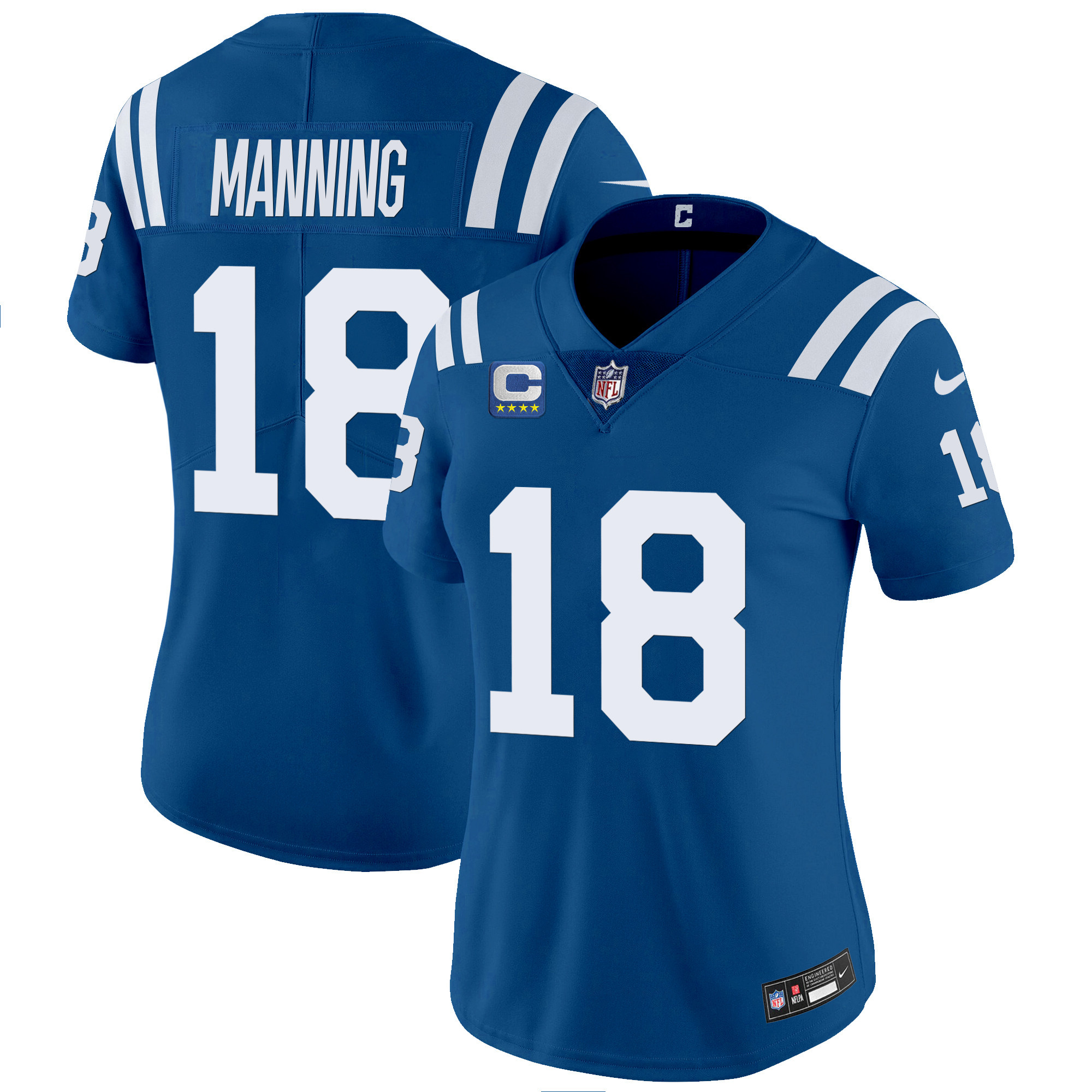 Women's Peyton Manning Indianapolis Colts Vapor Limited Royal Jersey - All Stitched