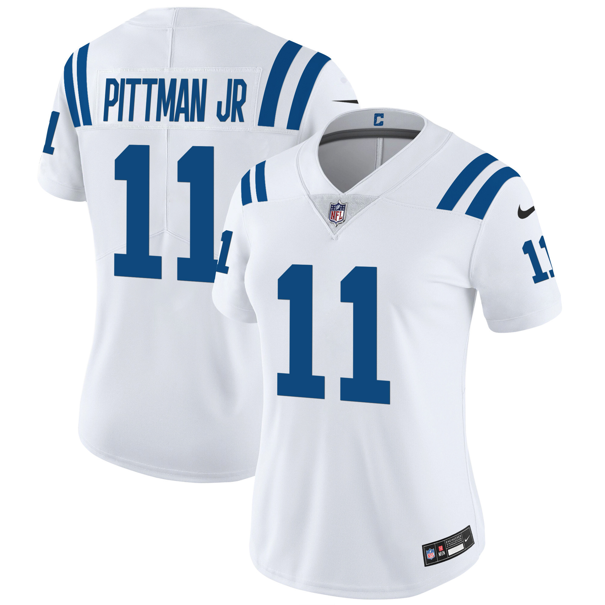 Women's Pittman Jr. Indianapolis Colts Vapor Limited White Jersey - All Stitched