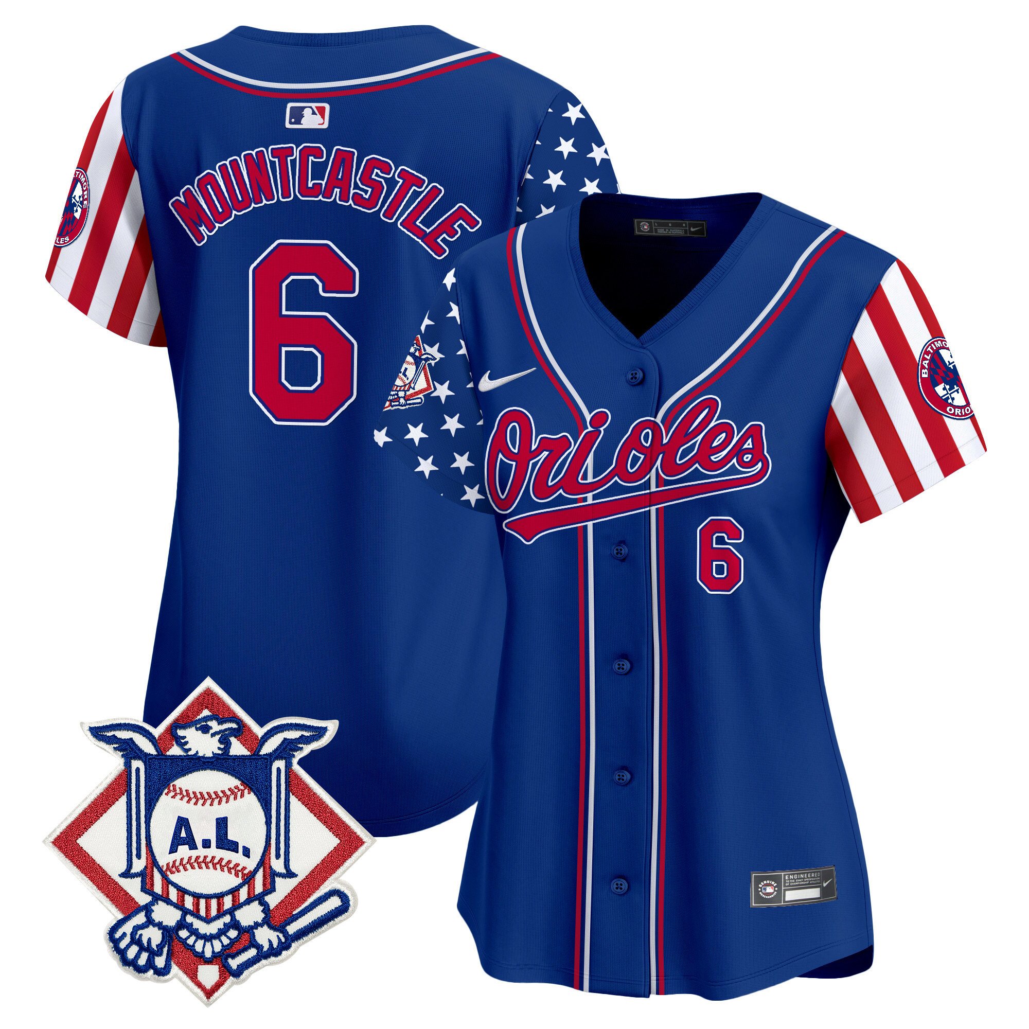 Women's Ryan Mountcastle Baltimore Orioles 2024 Fourth of July Vapor Premier Limited Royal Jersey - All Stitched