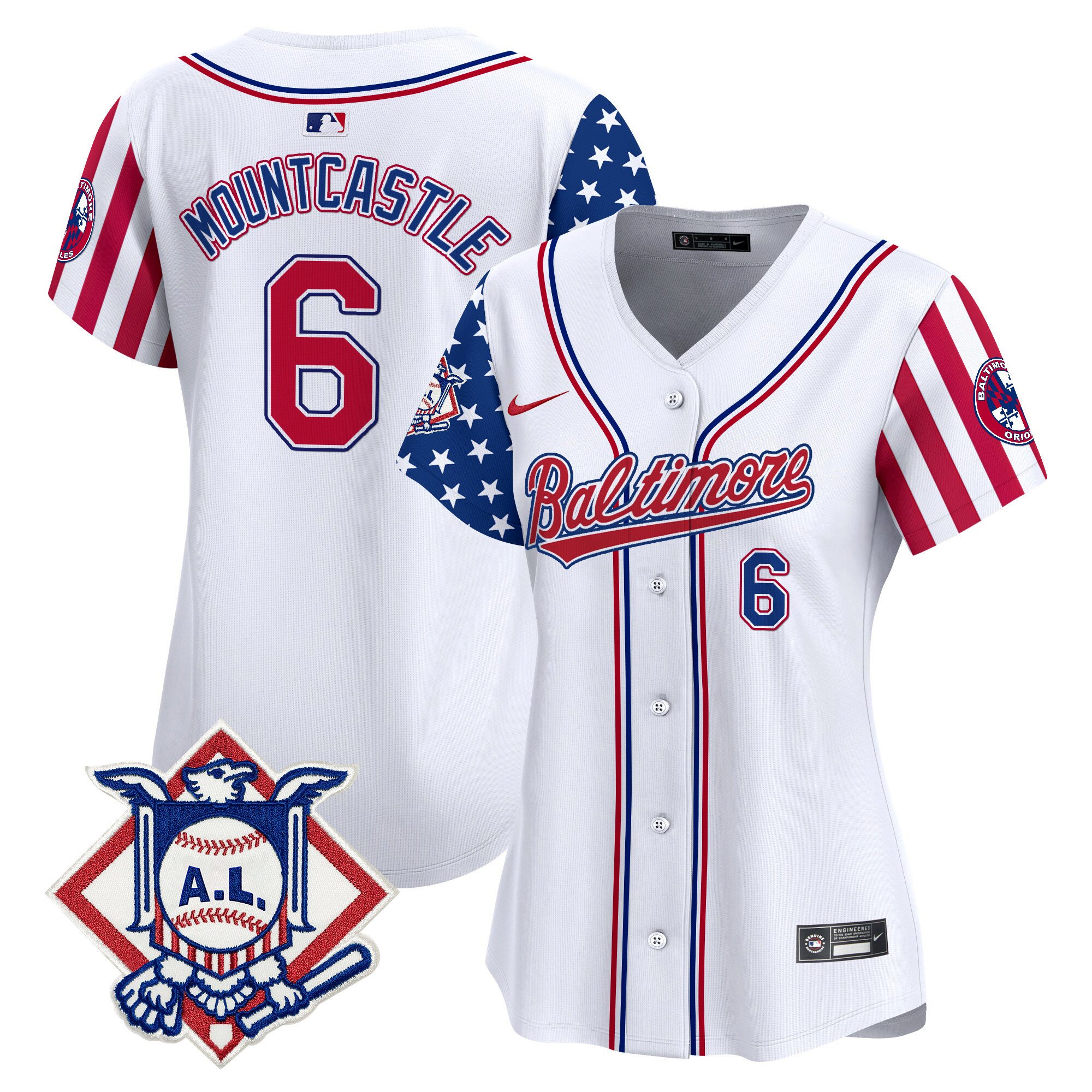 Women's Ryan Mountcastle Baltimore Orioles 2024 Fourth of July Vapor Premier Limited White Limited Jersey - All Stitched