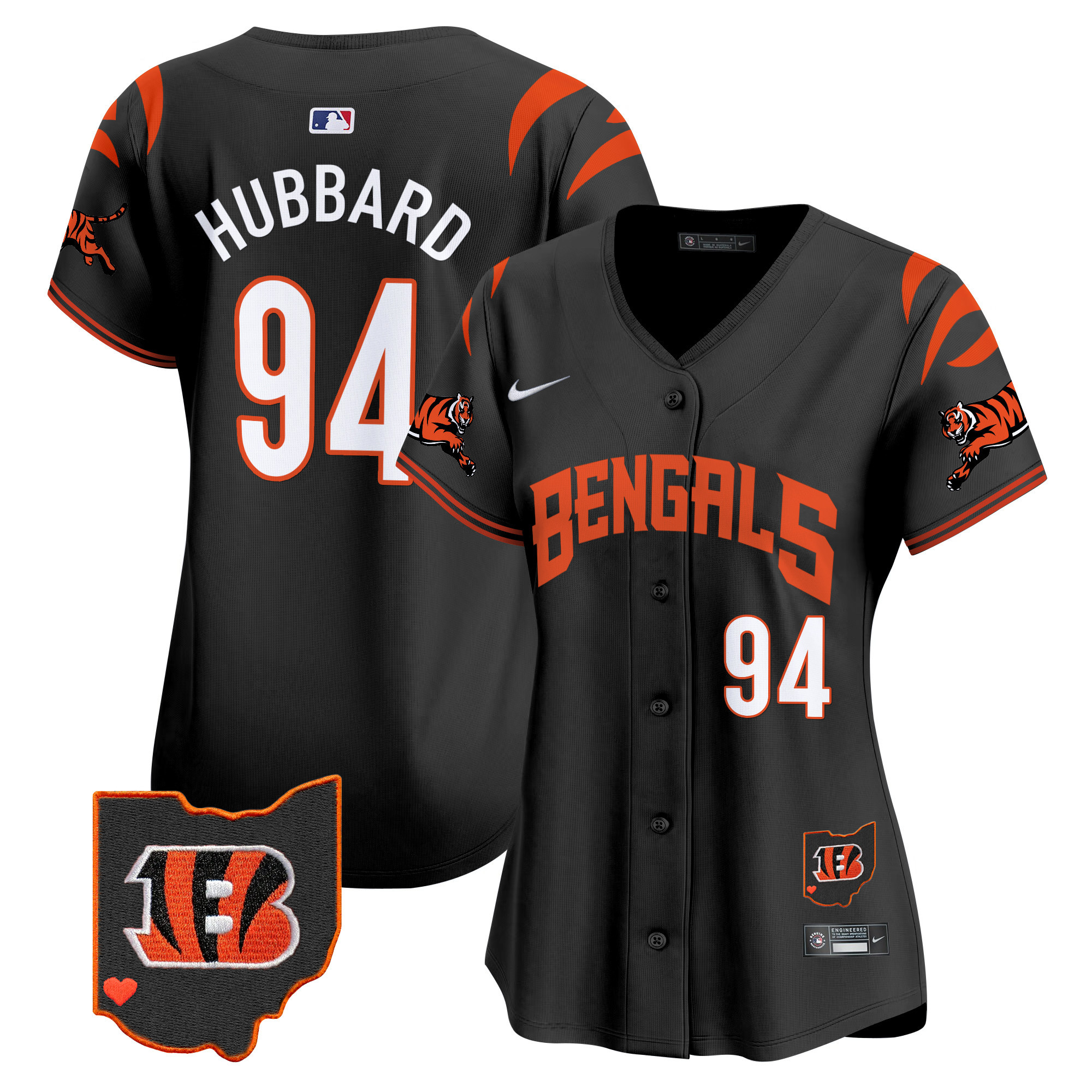Women's Sam Hubbard Cincinnati Bengals Vapor Premier Limited Black Jersey - All Stitched