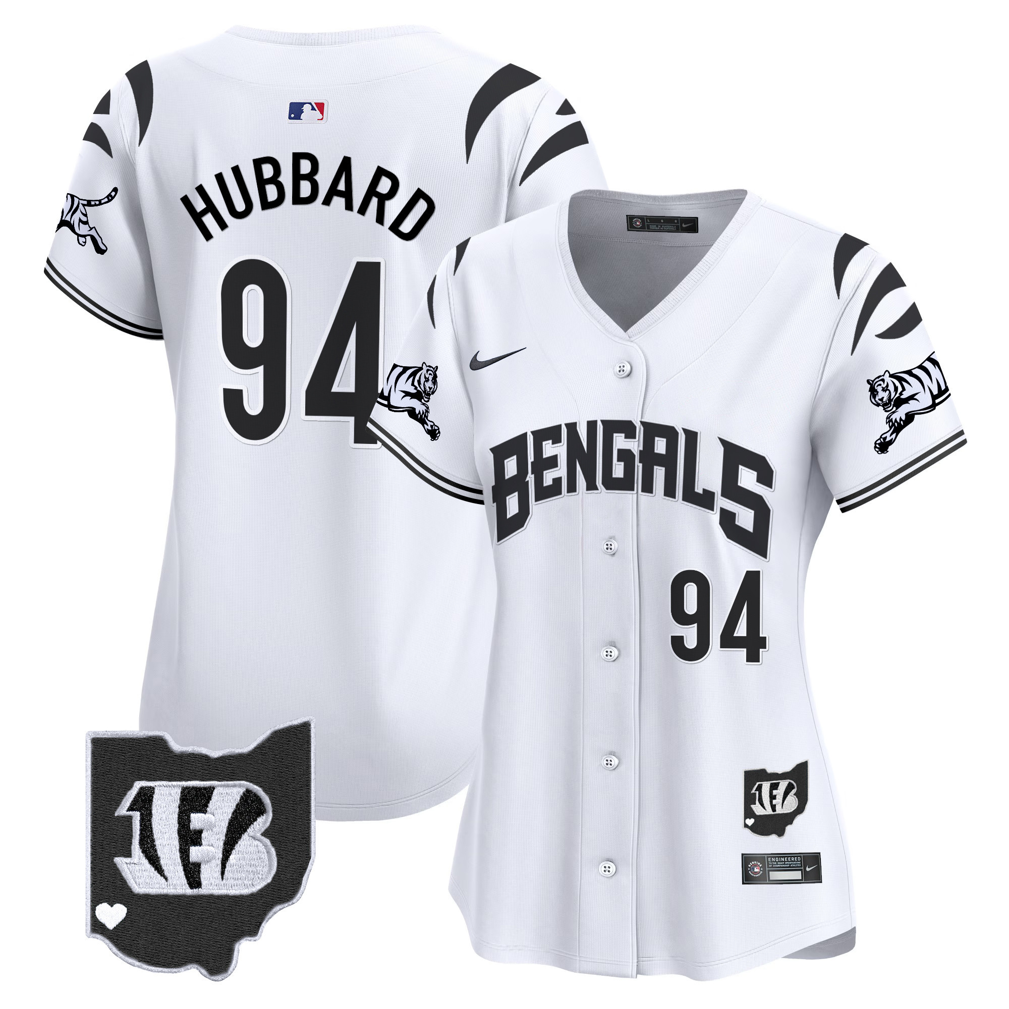 Women's Sam Hubbard Cincinnati Bengals Vapor Premier Limited White Limited Jersey - All Stitched