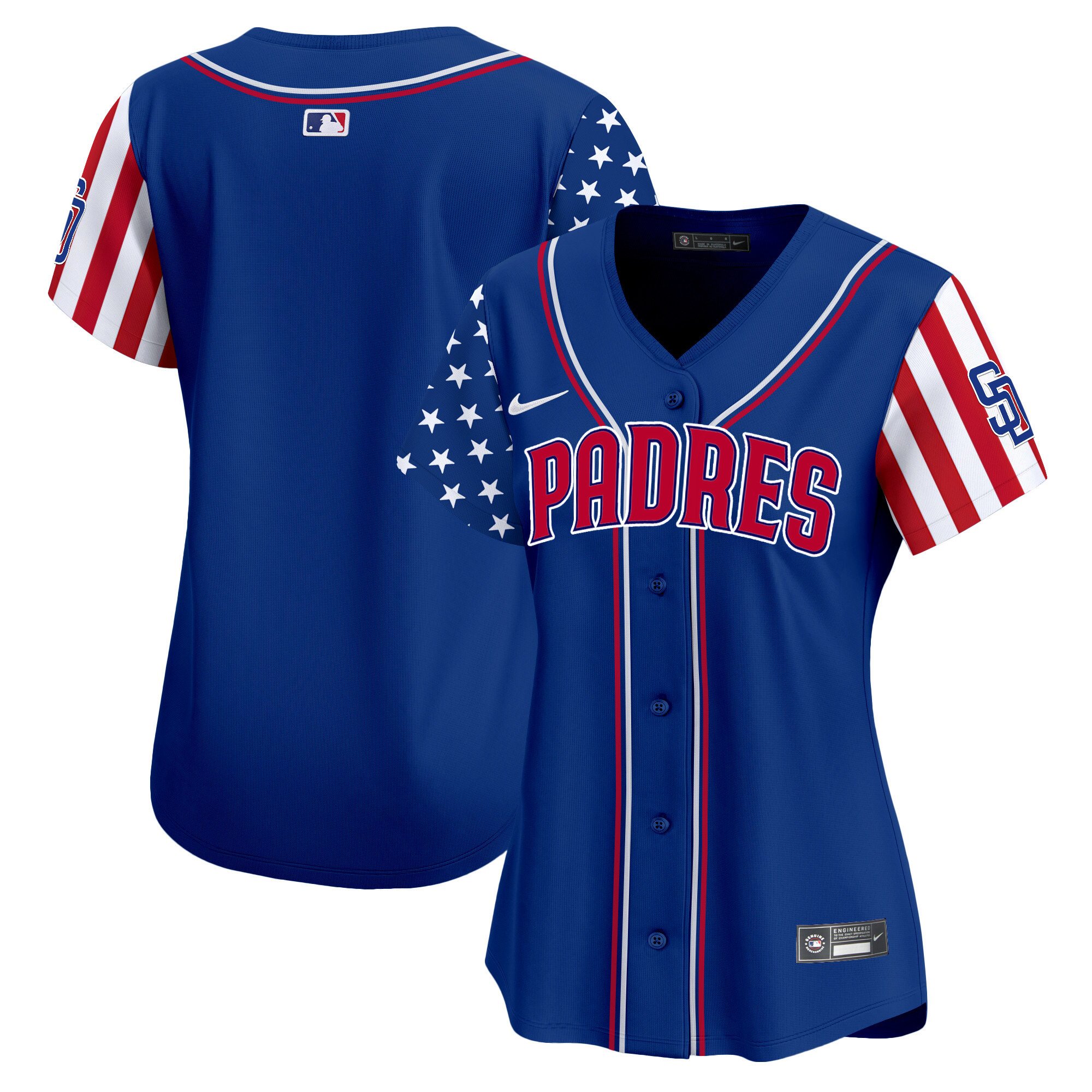Women's San Diego Padres 2024 Independence Day Vapor Premier Limited Royal Jersey - All Stitched