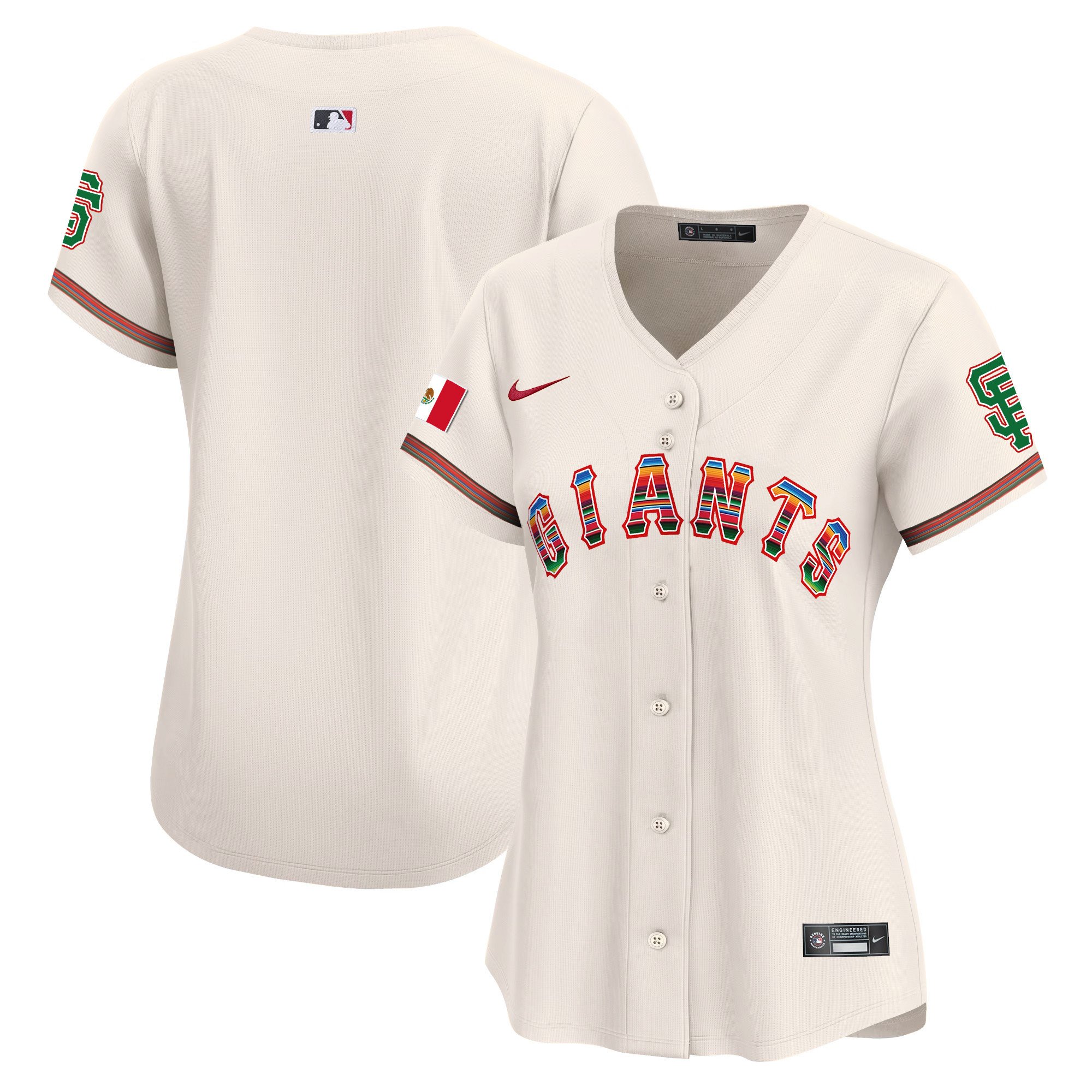 Women's San Francisco Giants Mexico Vapor Premier Limited Cream Jersey - All Stitched