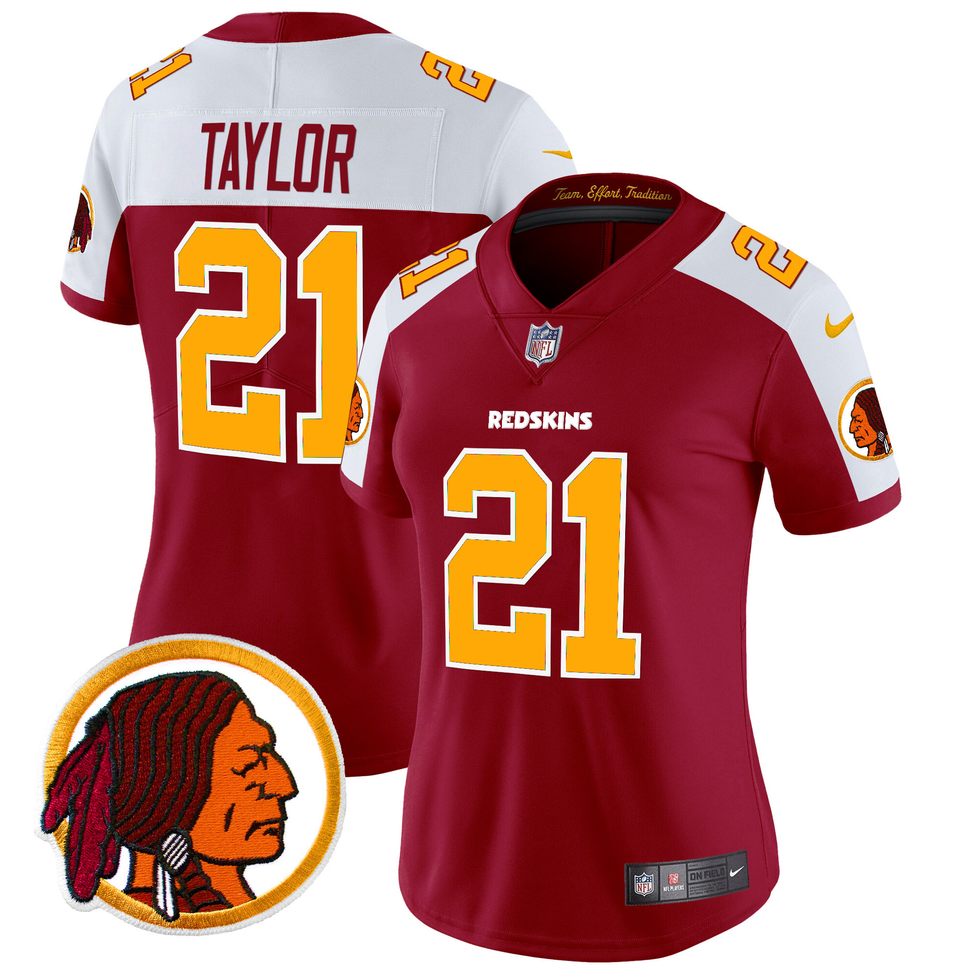Women's Sean Taylor Washington Redskins Throwback Vapor Limited Burgundy Alternate Jersey V2 - All Stitched